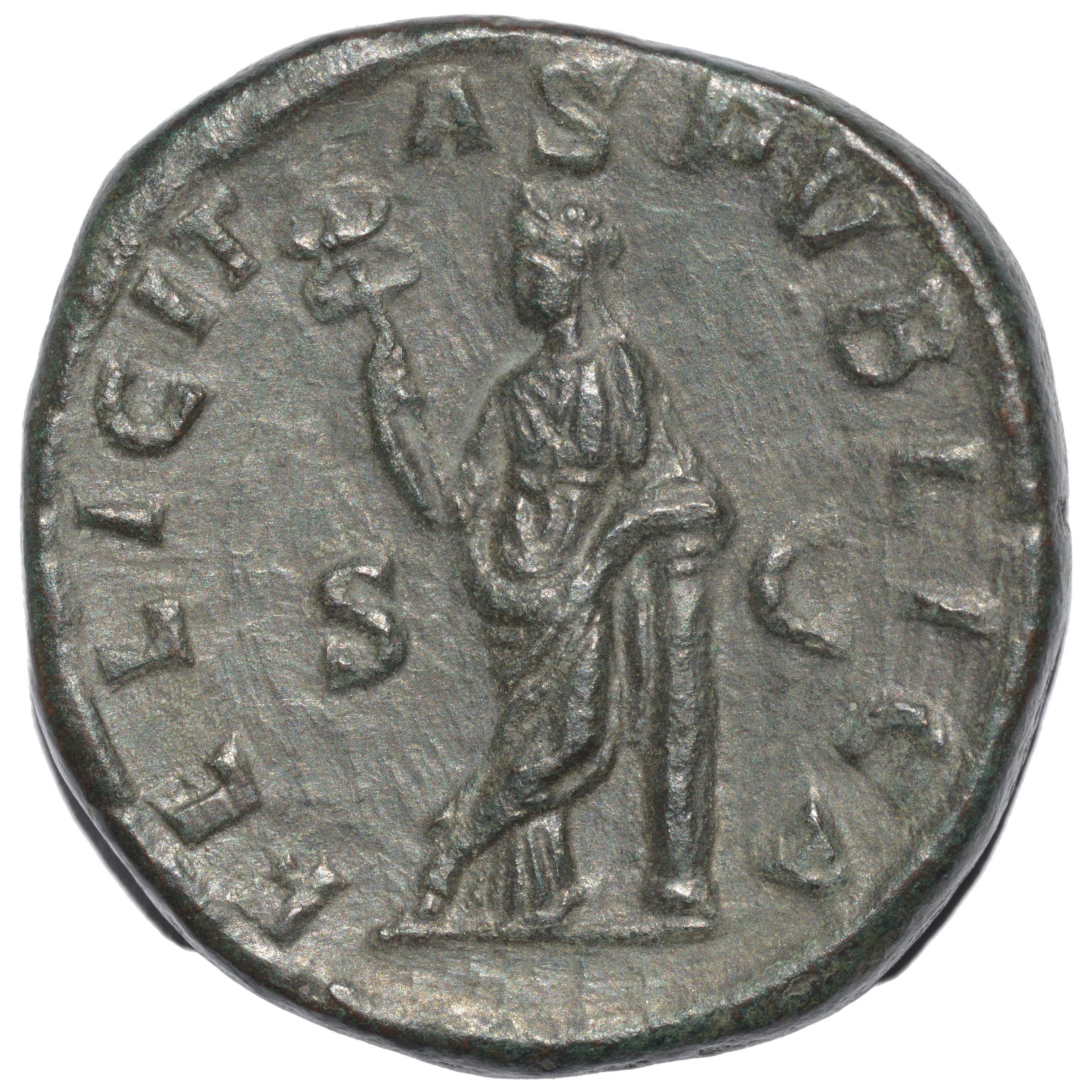 Julia Mamaea 222-235AD Æ Sestertius. Felicitas.