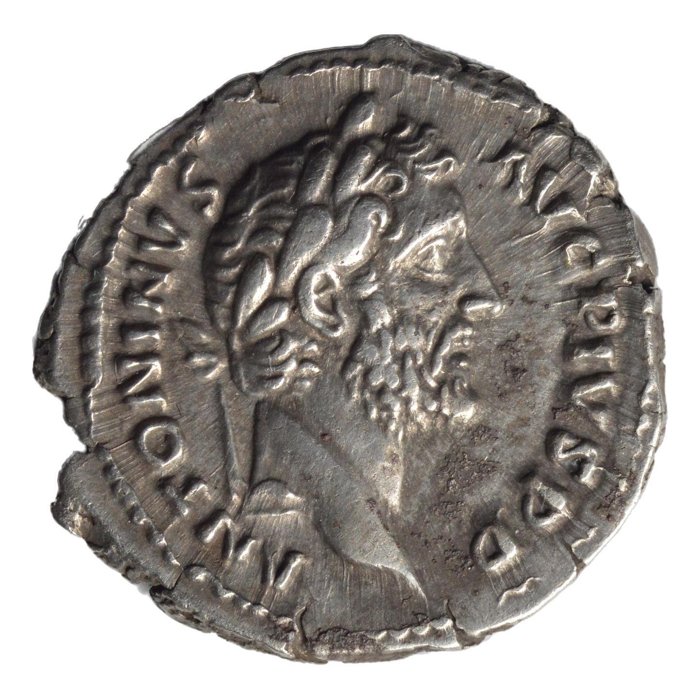 Antoninus Pius 138-161AD AR Denarius. Rome. Clasped Hands - Premium Ancient Coins - denarius