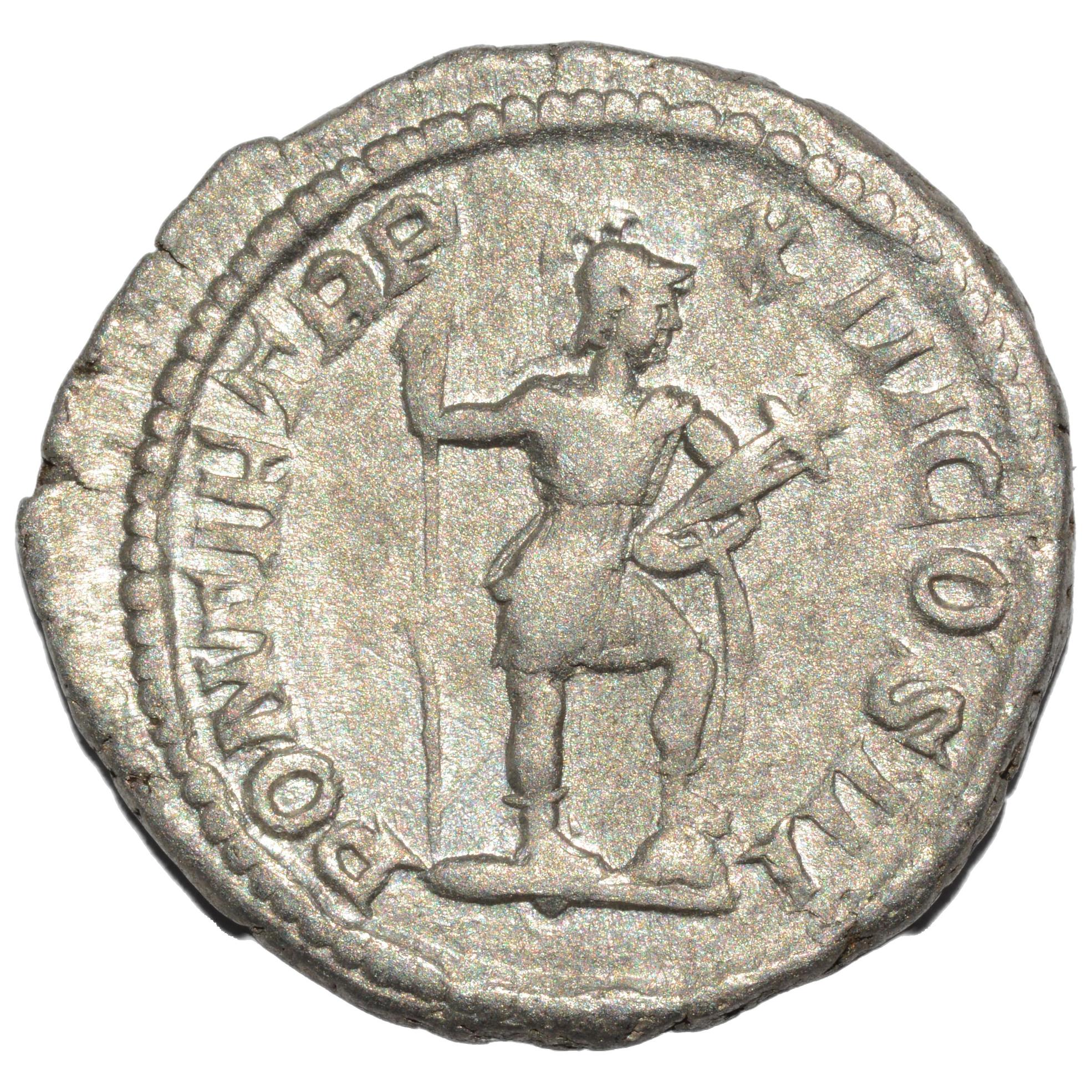 Caracalla 198 - 217AD AR Denarius. Rome. Pontif - Premium Ancient Coins - none