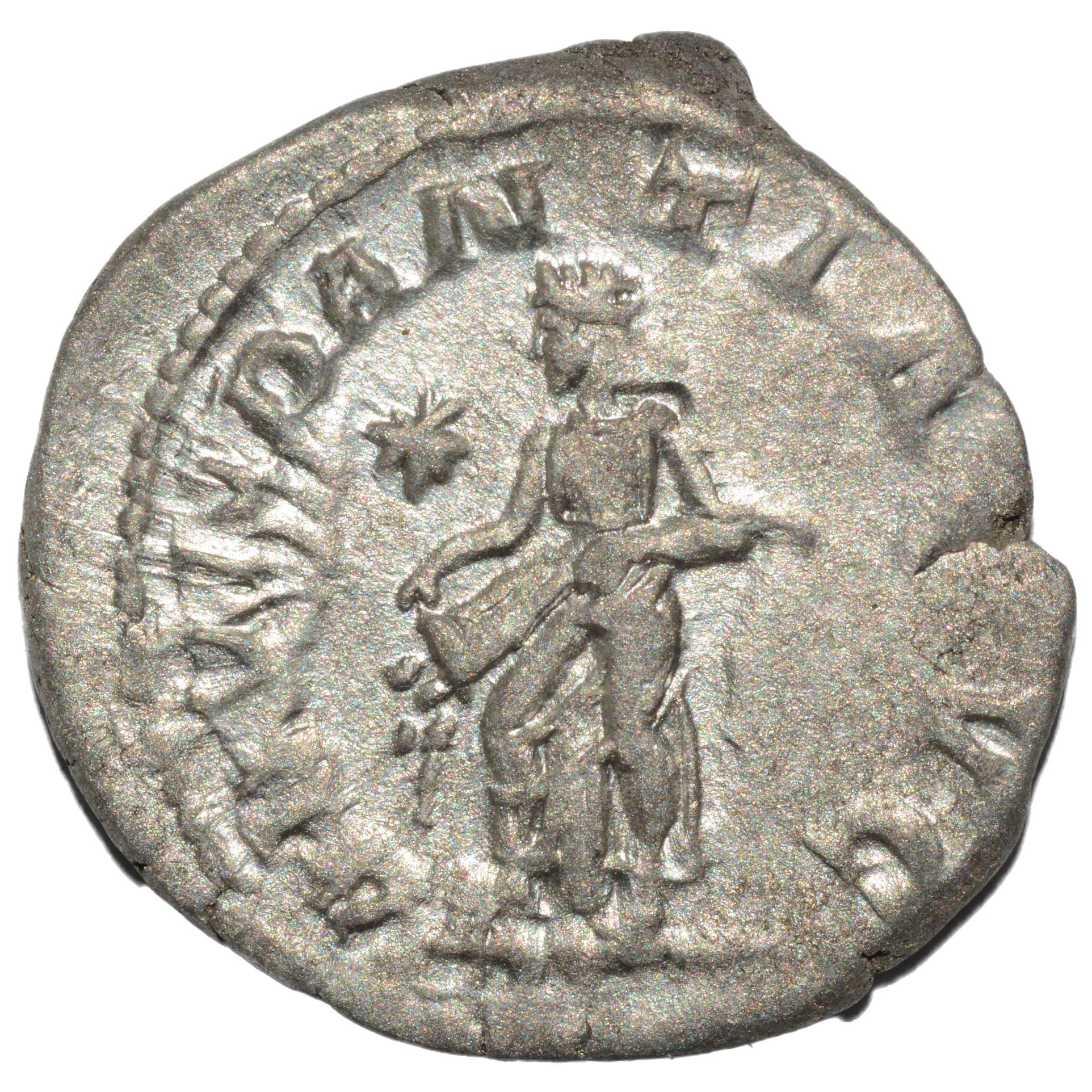 Elagabalus 218 - 222AD AR Denarius. Rome. Annona - Premium Ancient Coins - none