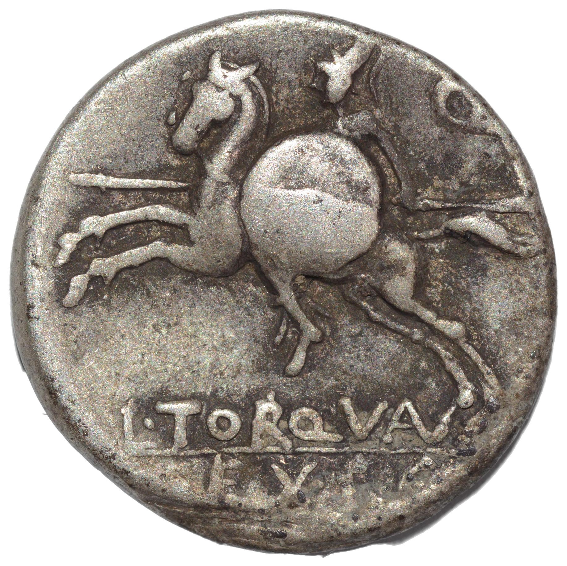 L. Manlius Torquatus. 113 - 112BC AR Denarius Republican - Premium Ancient Coins - none