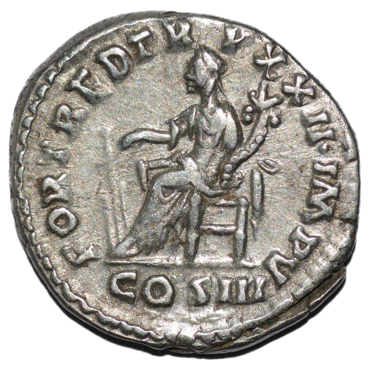 Marcus Aurelius 161 - 180AD AR Denarius. Rome. Fortuna - Premium Ancient Coins - Denarius