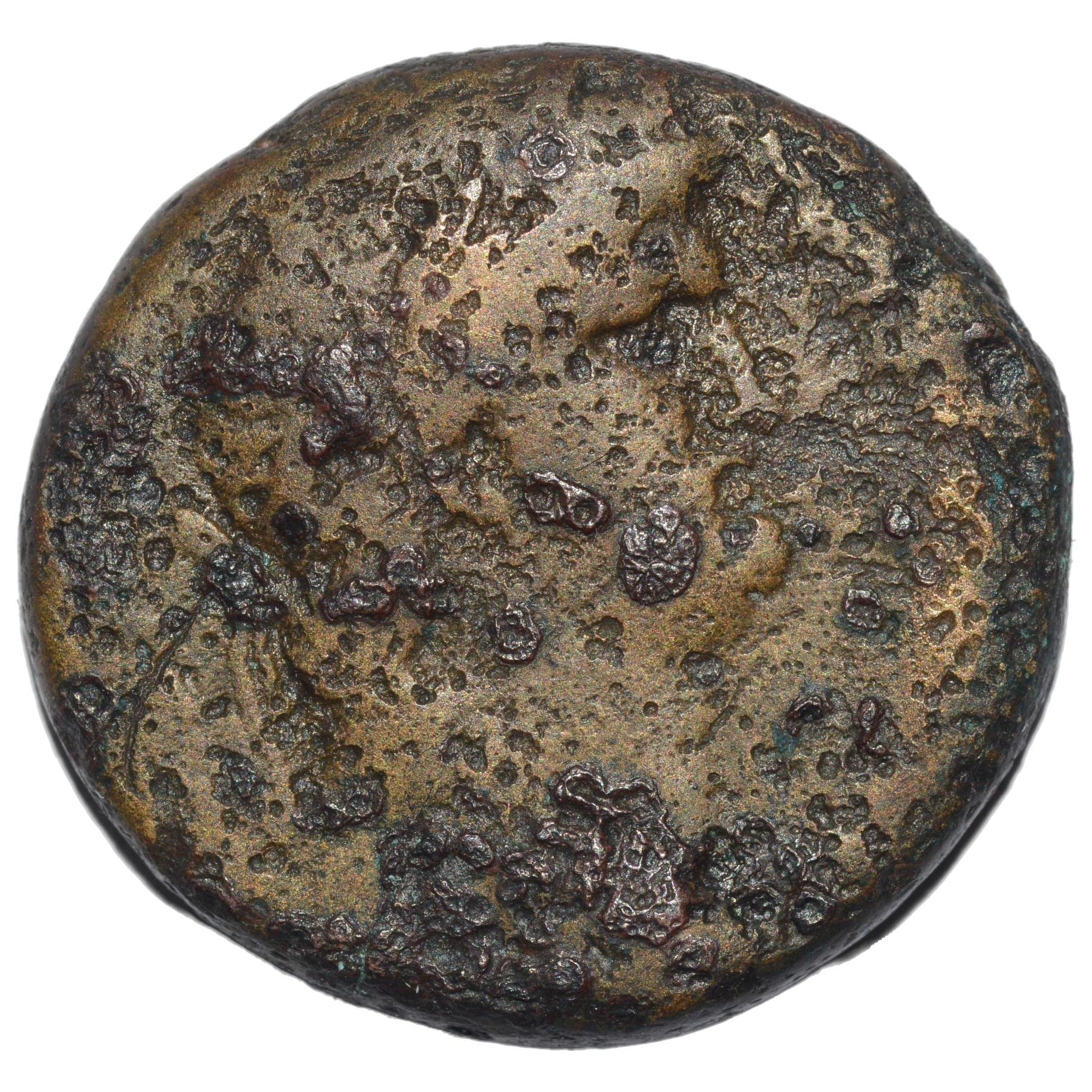 Nero 54 - 68AD AE Provincial. SC with wreath - Premium Ancient Coins - As