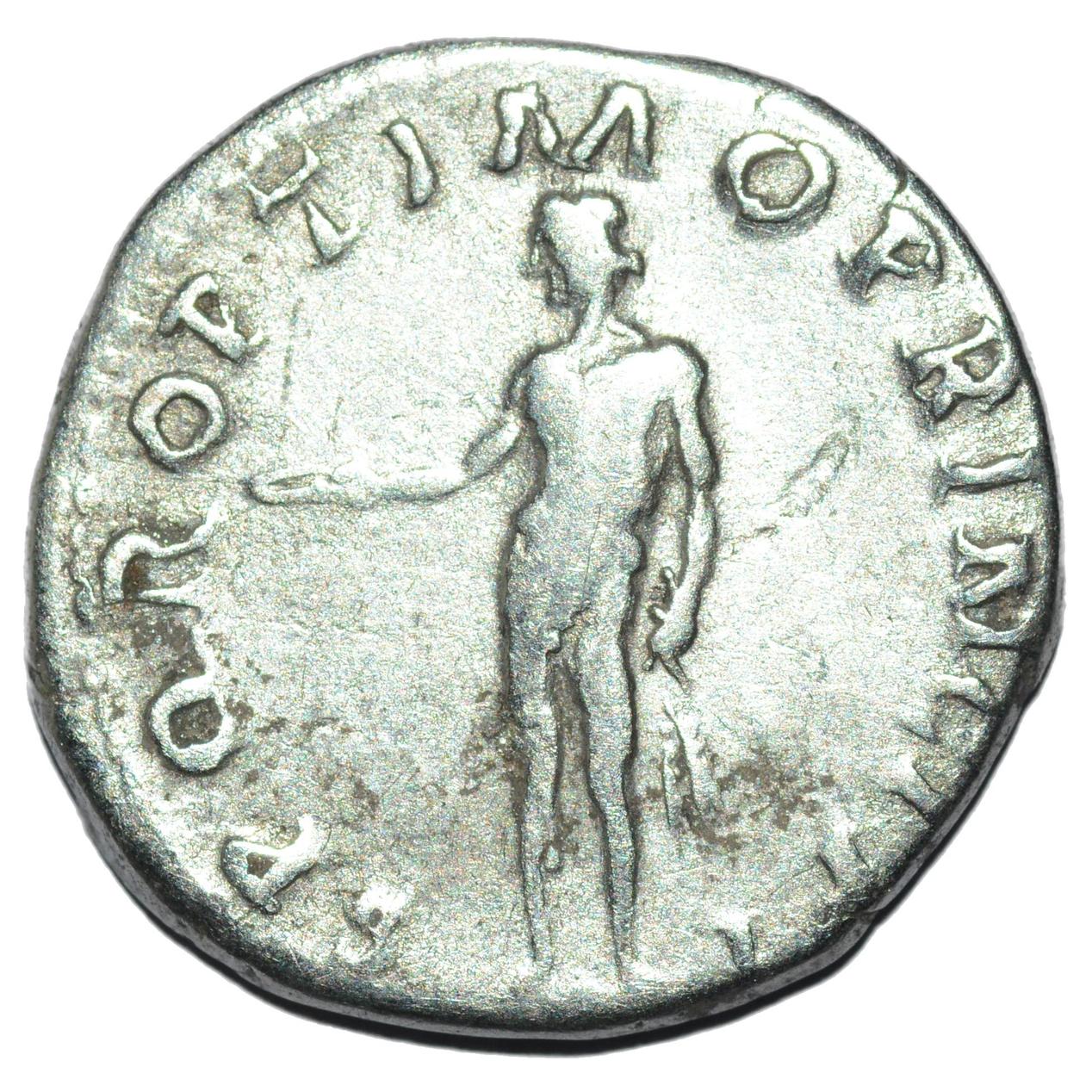 Trajan 98 - 117AD AR Denarius. Rome. Genius - Premium Ancient Coins - Denarius