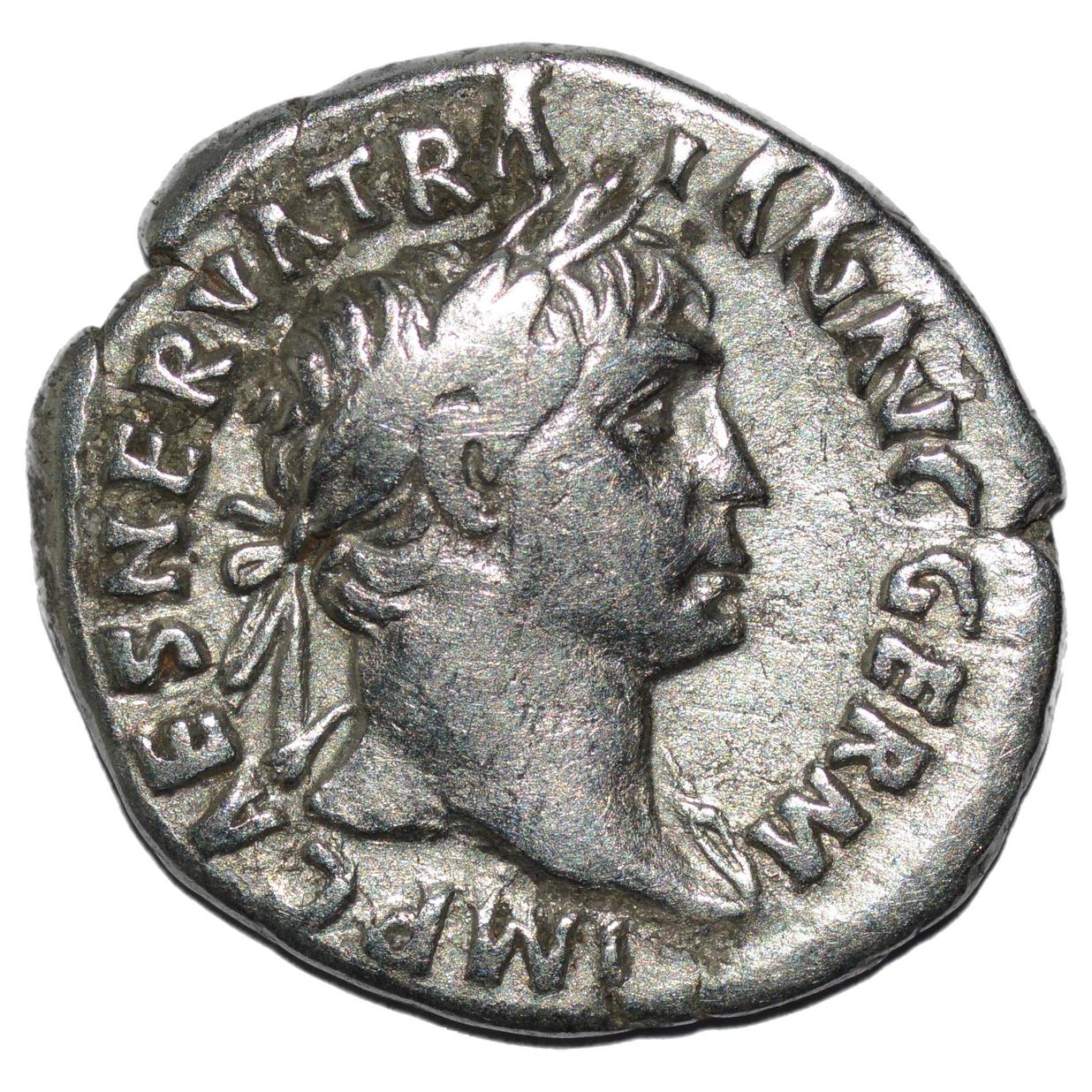Trajan 98 - 117AD AR Denarius. Rome. Victory - Premium Ancient Coins - Denarius