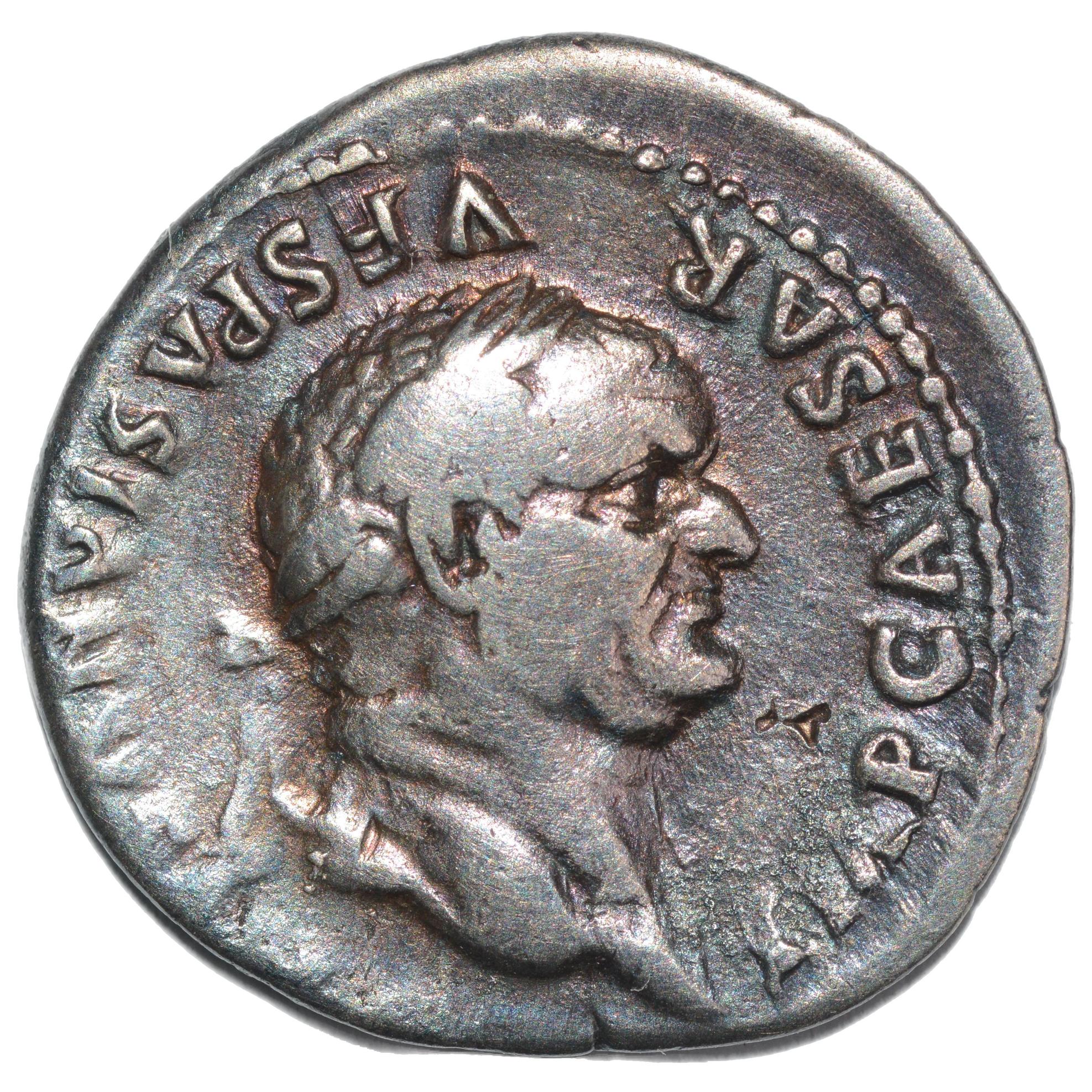 Vespasian 69 - 79AD AR Denarius. Rome. Pon Max. Winged Caduceus - Premium Ancient Coins - none