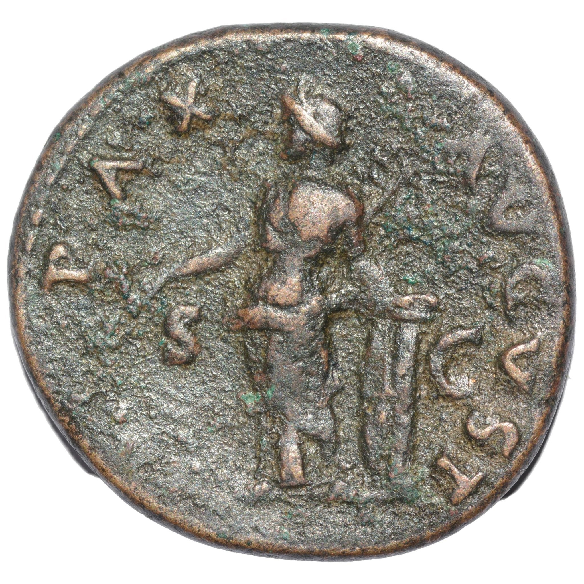 Vespasian 74AD AE As. Pax - Premium Ancient Coins - As