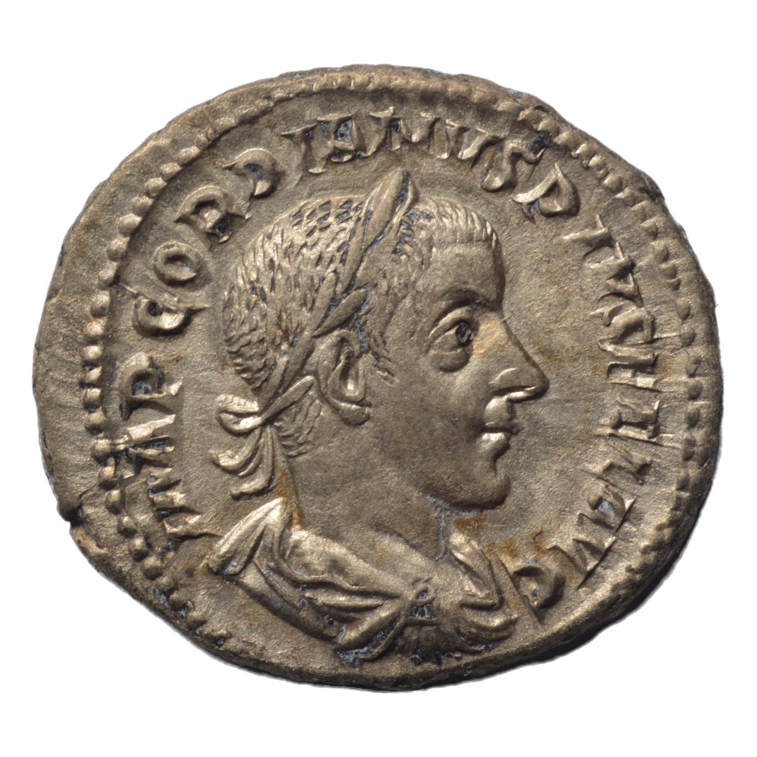 Gordian III 238-244AD AR Denarius Rome. Hercules - Premium Ancient Coins - denarius