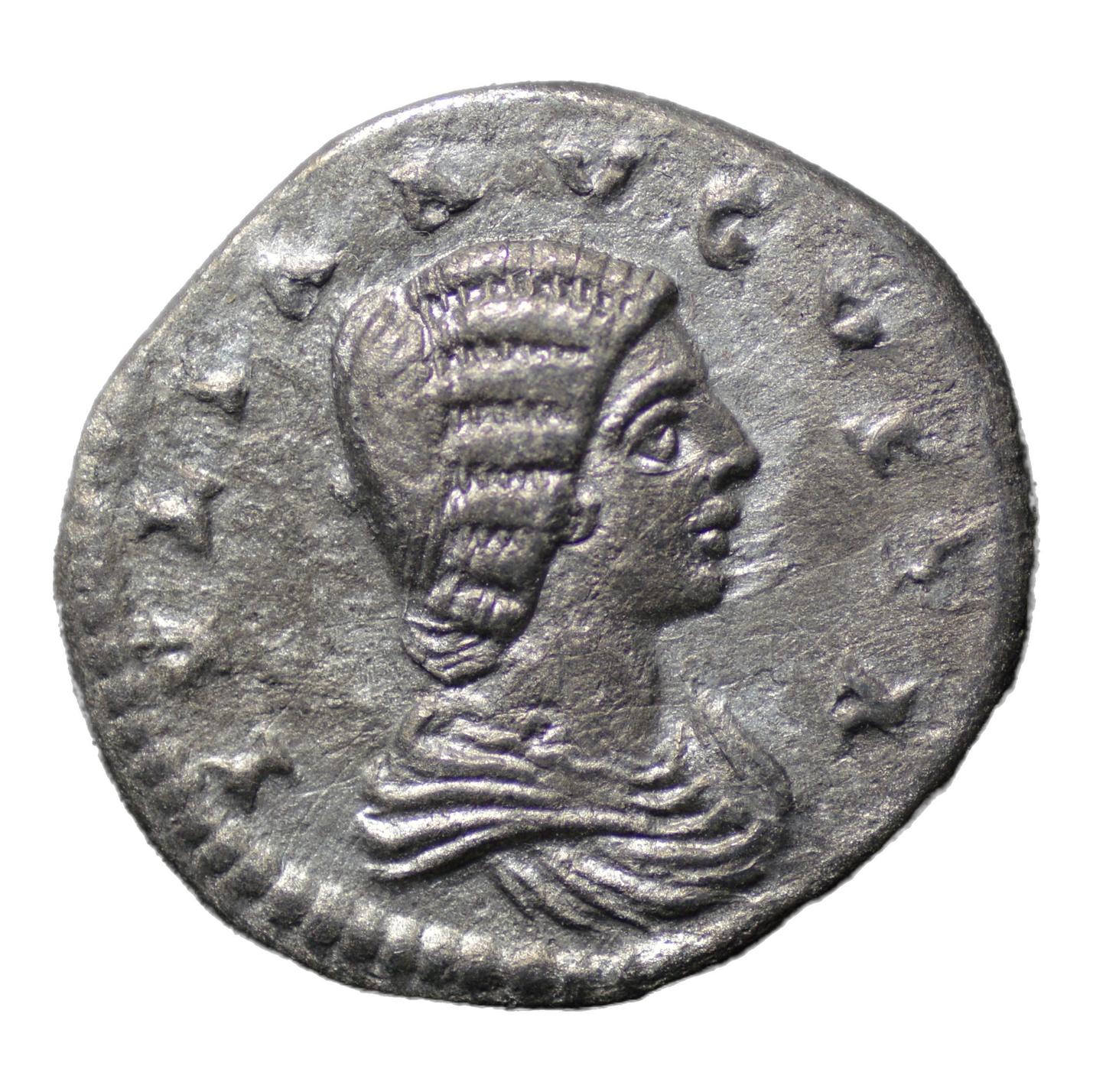Julia Domna 196-211AD AR Denarius Rome. Pudicitia - Premium Ancient Coins - denarius