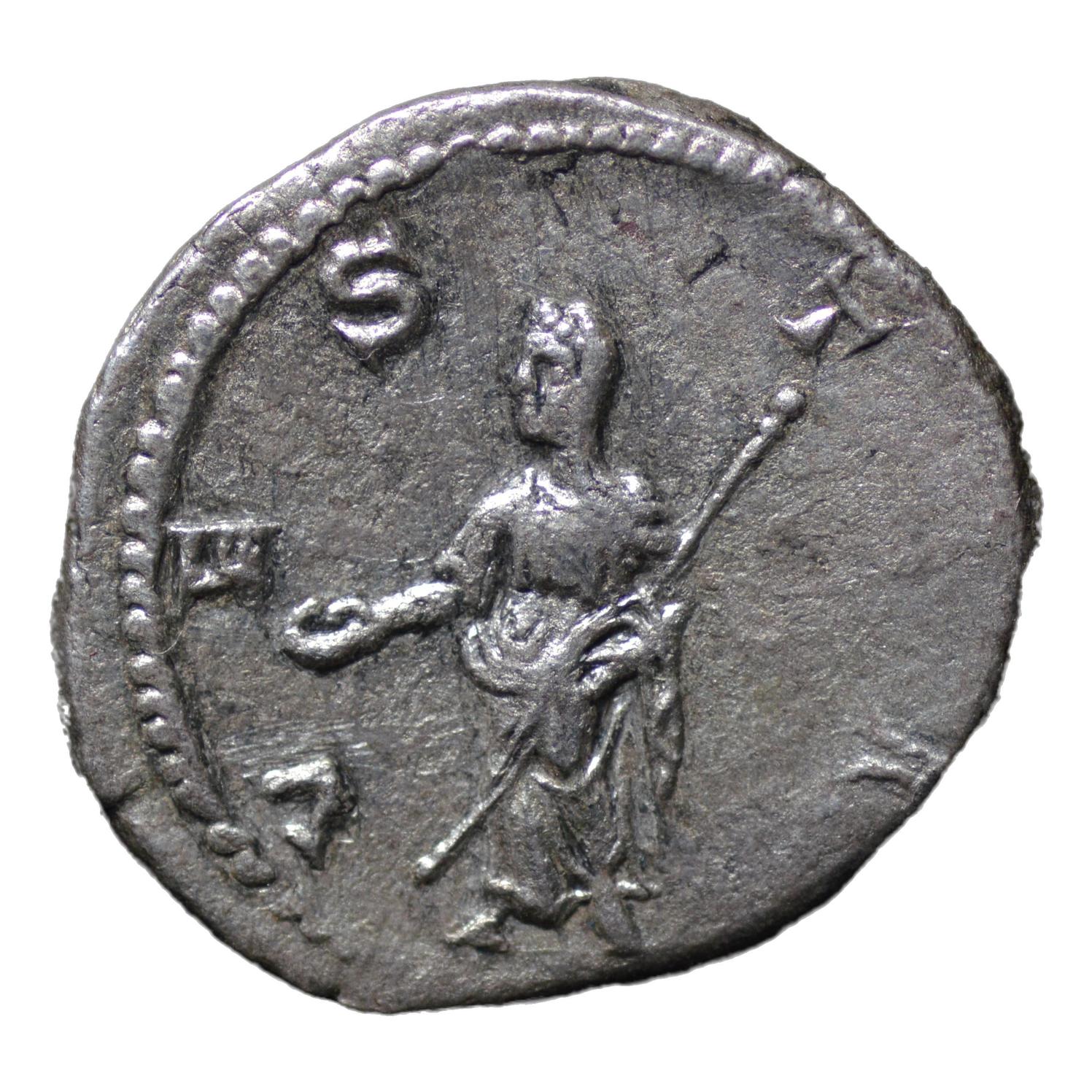 Julia Mamaea 225-235AD AR Denarius Rome. Vesta - Premium Ancient Coins - denarius