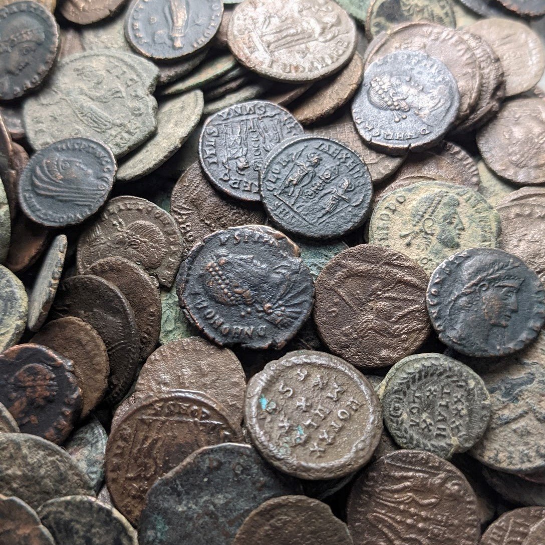 Lot of 5 Ancient Roman Bronze Coins -Fine to Very Fine. 1600+ Years old. Genuine - Premium Ancient Coins - Lot
