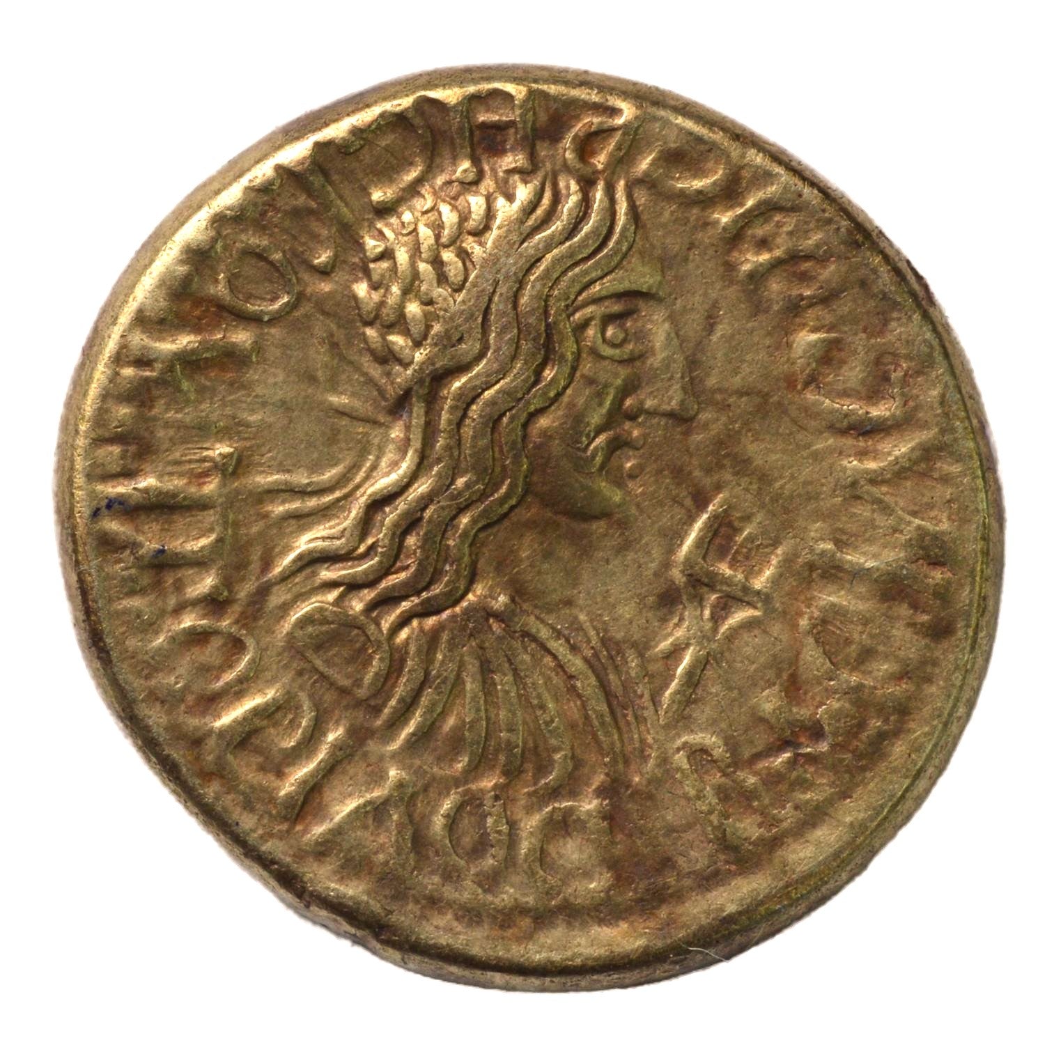 Rhescuporis II 211-227AD. Kings of Bosporus. With Elegabalus. Stater, Electrum (Gold) - Premium Ancient Coins - Stater