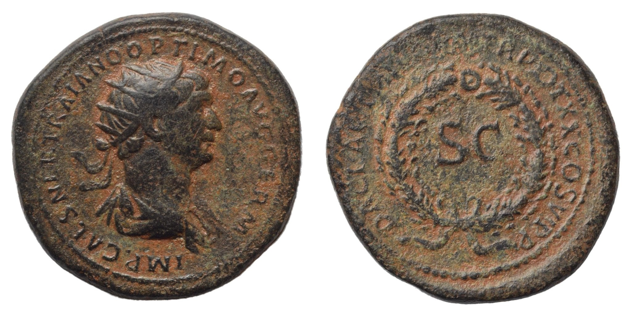Trajan 98-117AD AE Semis. Rome for Syrian Circulation - Premium Ancient Coins - Semis