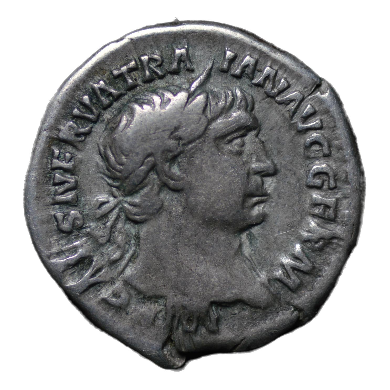 Trajan 98-117AD AR Denarius Rome. Victory - Premium Ancient Coins - denarius