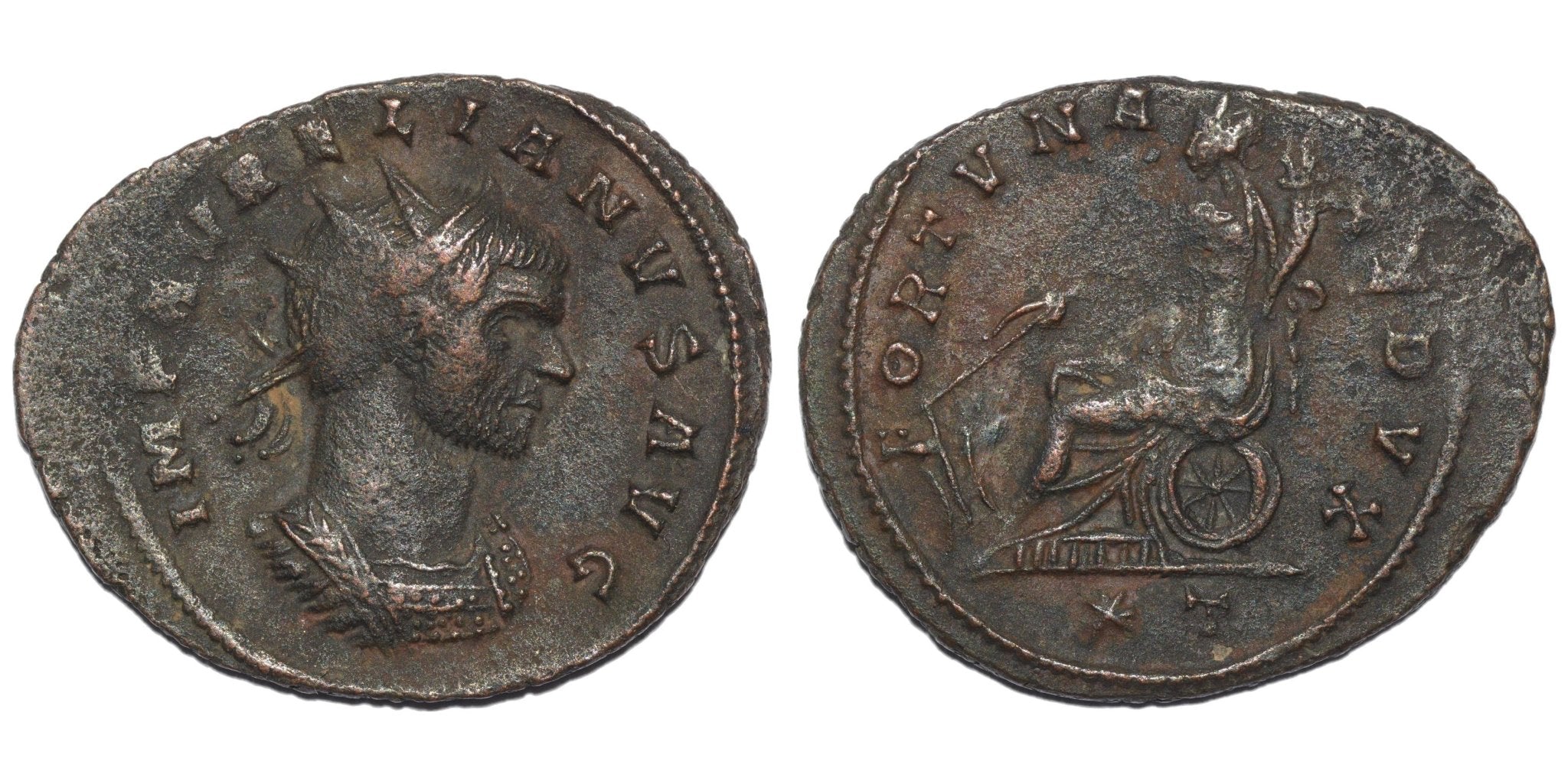 Aurelian 270 - 275AD AE Antoninianus. Fortuna. Siscia - Premium Ancient Coins - Antoninianus