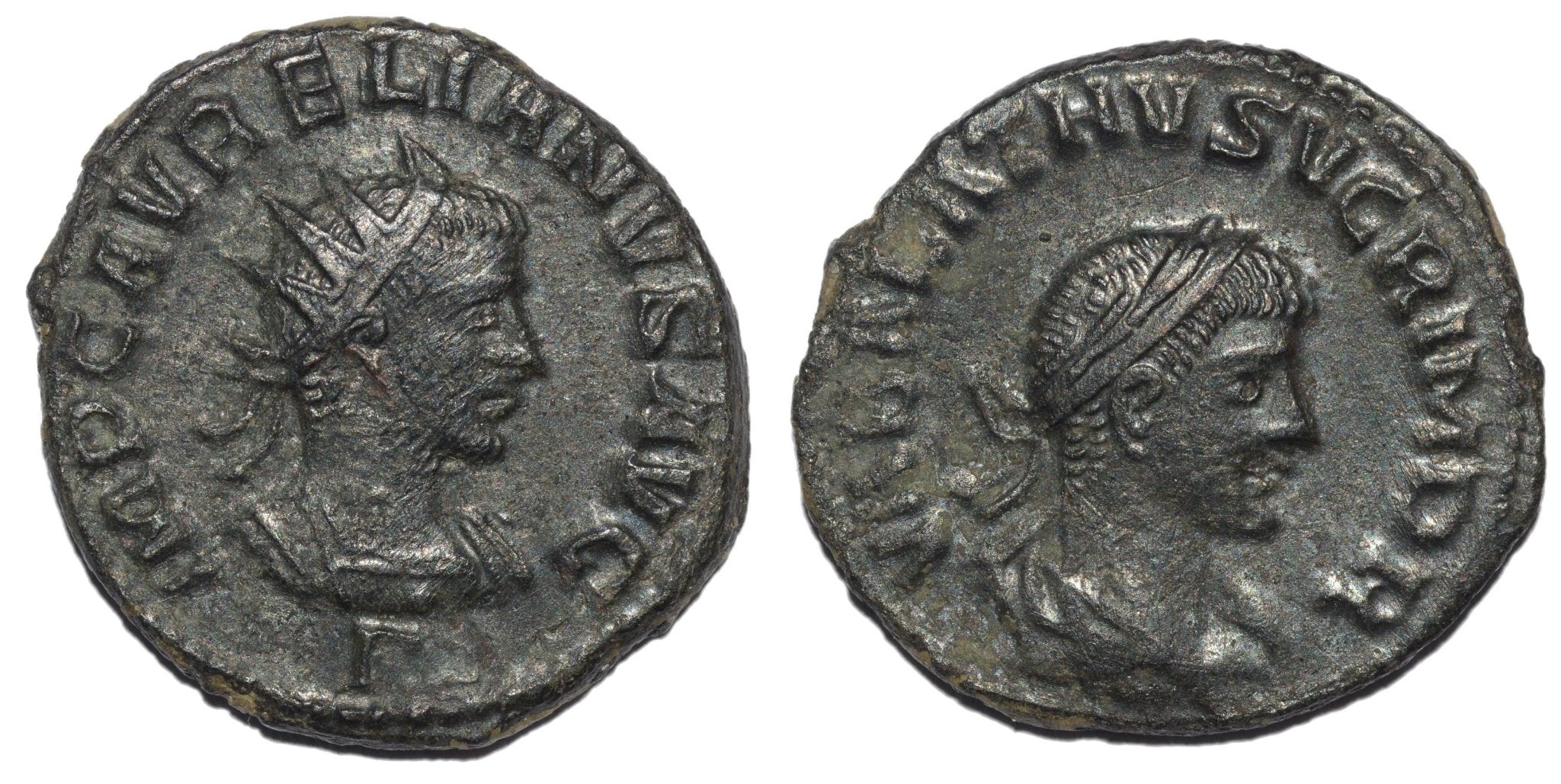 Aurelian 270 - 275AD AE Antoninianus. Vabalathus - Premium Ancient Coins - none