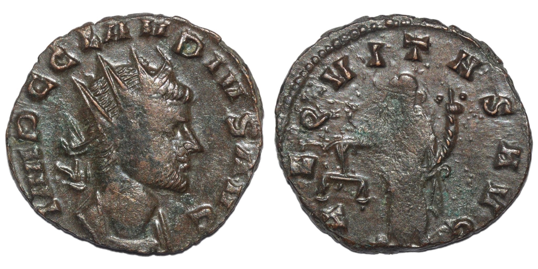 Claudius Gothicus 268 - 270AD AE Antoninianus. Aequitas - Premium Ancient Coins - none