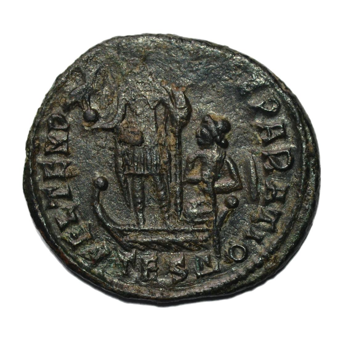 Constantius 352 - 355AD AE3. Fel Temp. Galley & Chi - Rho - Premium Ancient Coins - none