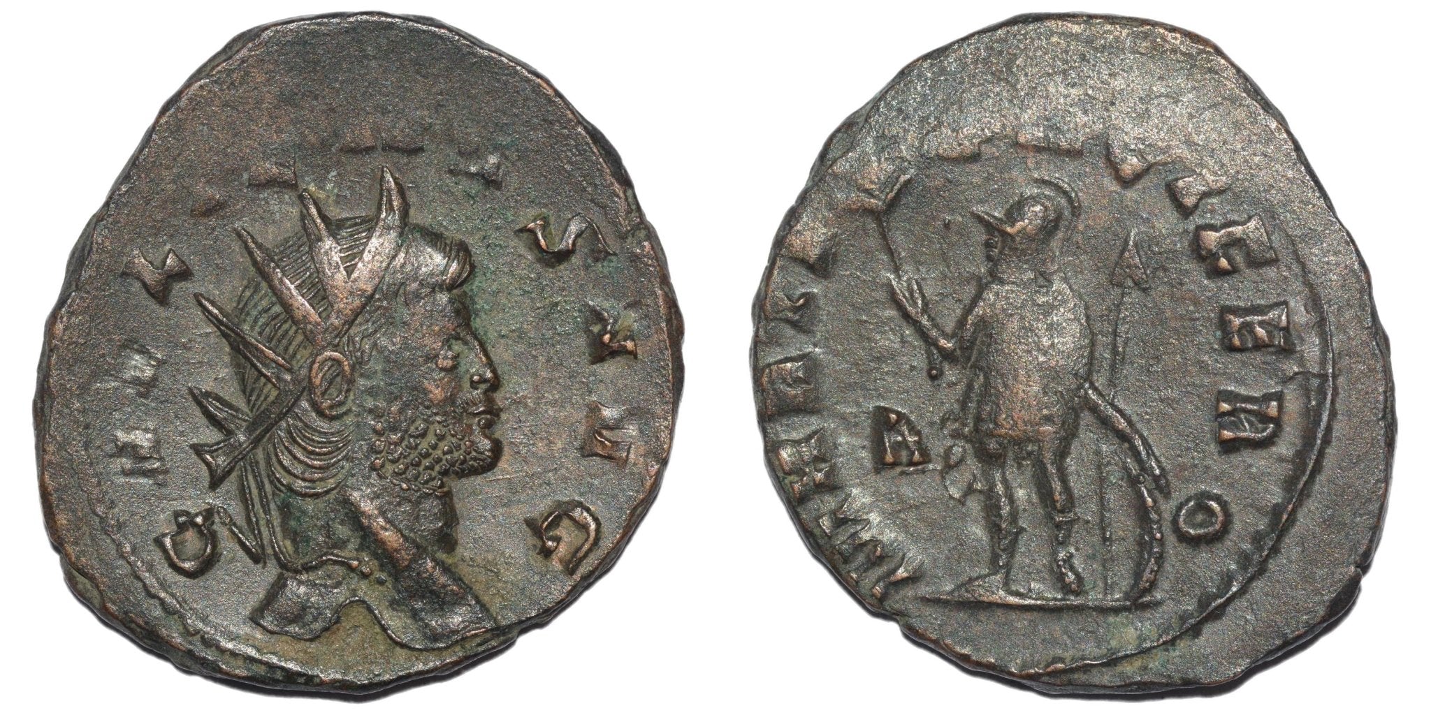 Gallienus 253 - 268AD AR Antoninianus. Mars - Premium Ancient Coins - none