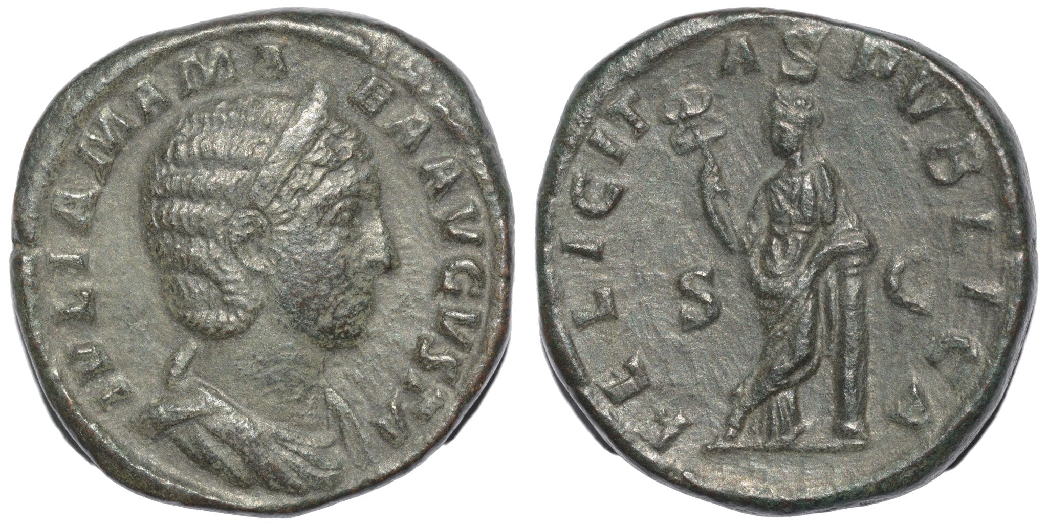 Julia Mamaea 222 - 235AD Æ Sestertius. Felicitas. - Premium Ancient Coins - Sestertius