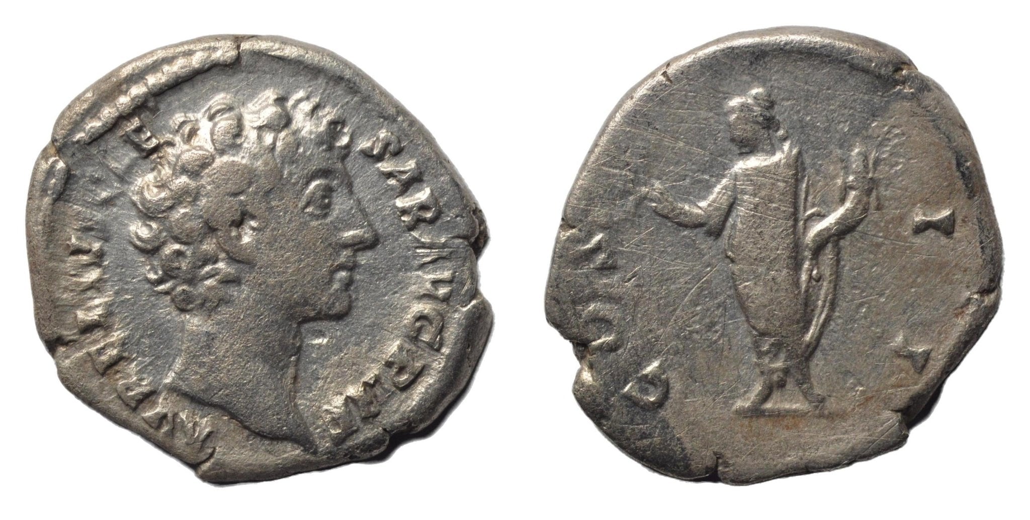 Marcus Aurelius 161-180AD AR Denarius. Rome. as Caesar - Premium Ancient Coins - denarius
