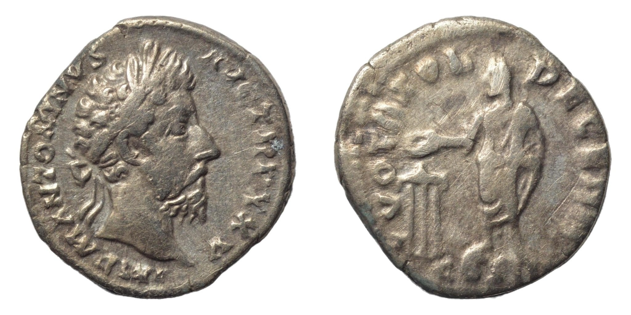 Marcus Aurelius 161-180AD AR Denarius. Rome. Vota - Premium Ancient Coins - denarius