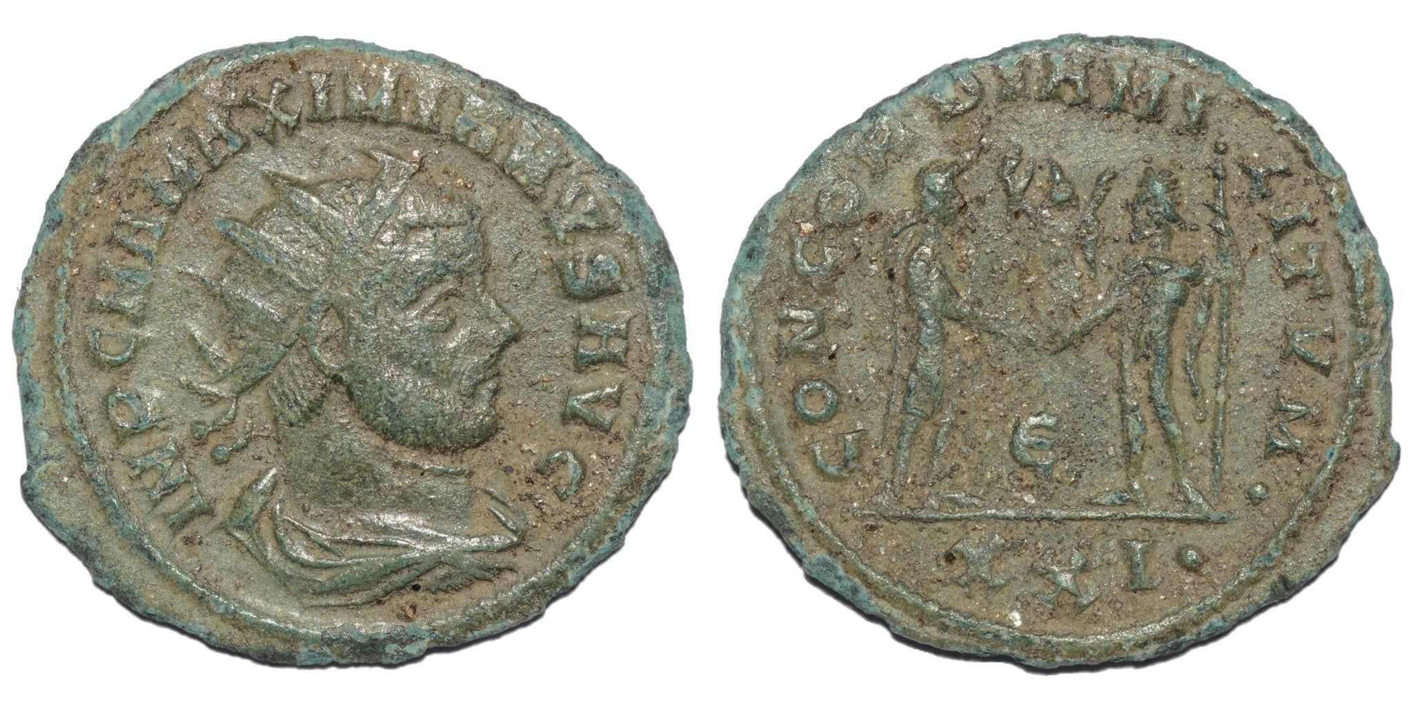 Maximian 293AD AE Antoninianus. Cyzicus Mint. Concordia - Premium Ancient Coins - Antoninianus