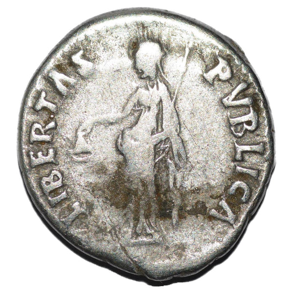 Nerva 96-98AD AR Denarius. Rome. Libertas - alternate view