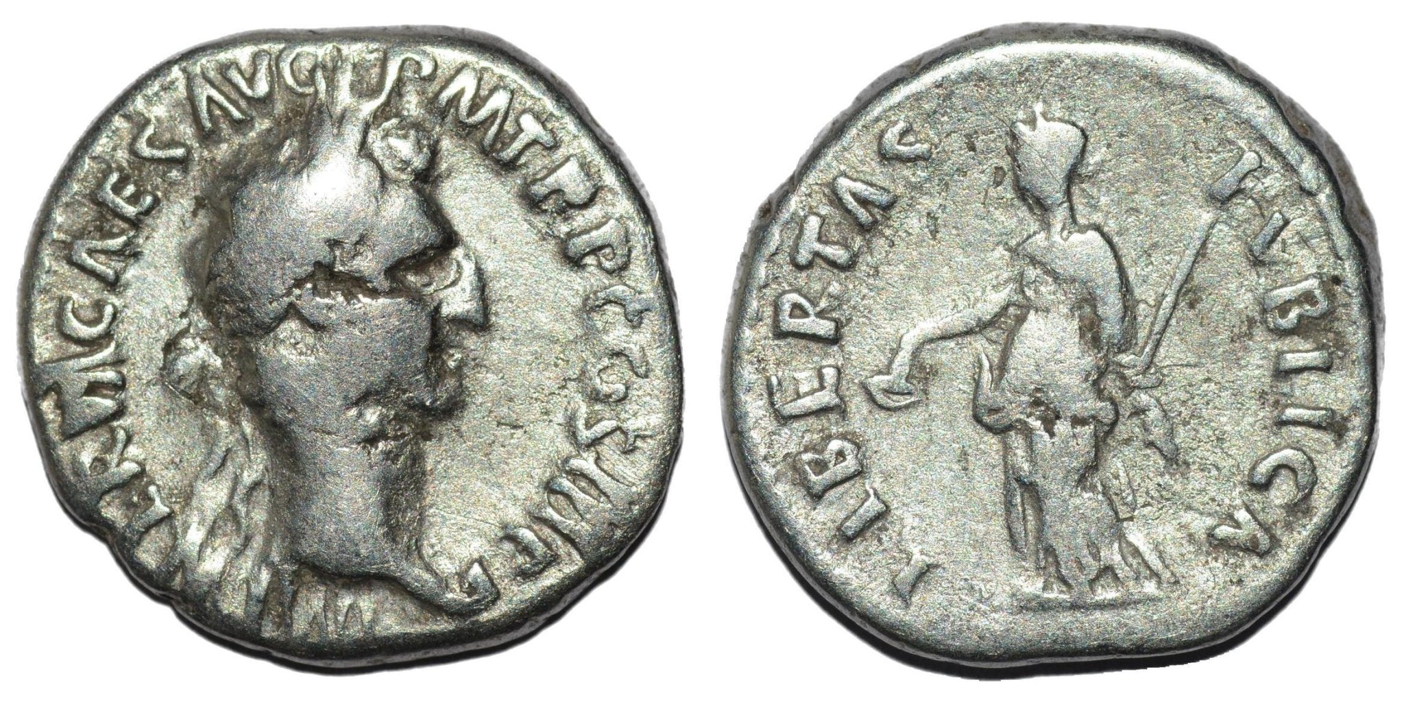 Nerva 96 - 98AD AR Denarius. Rome. Libertas - Premium Ancient Coins - Denarius