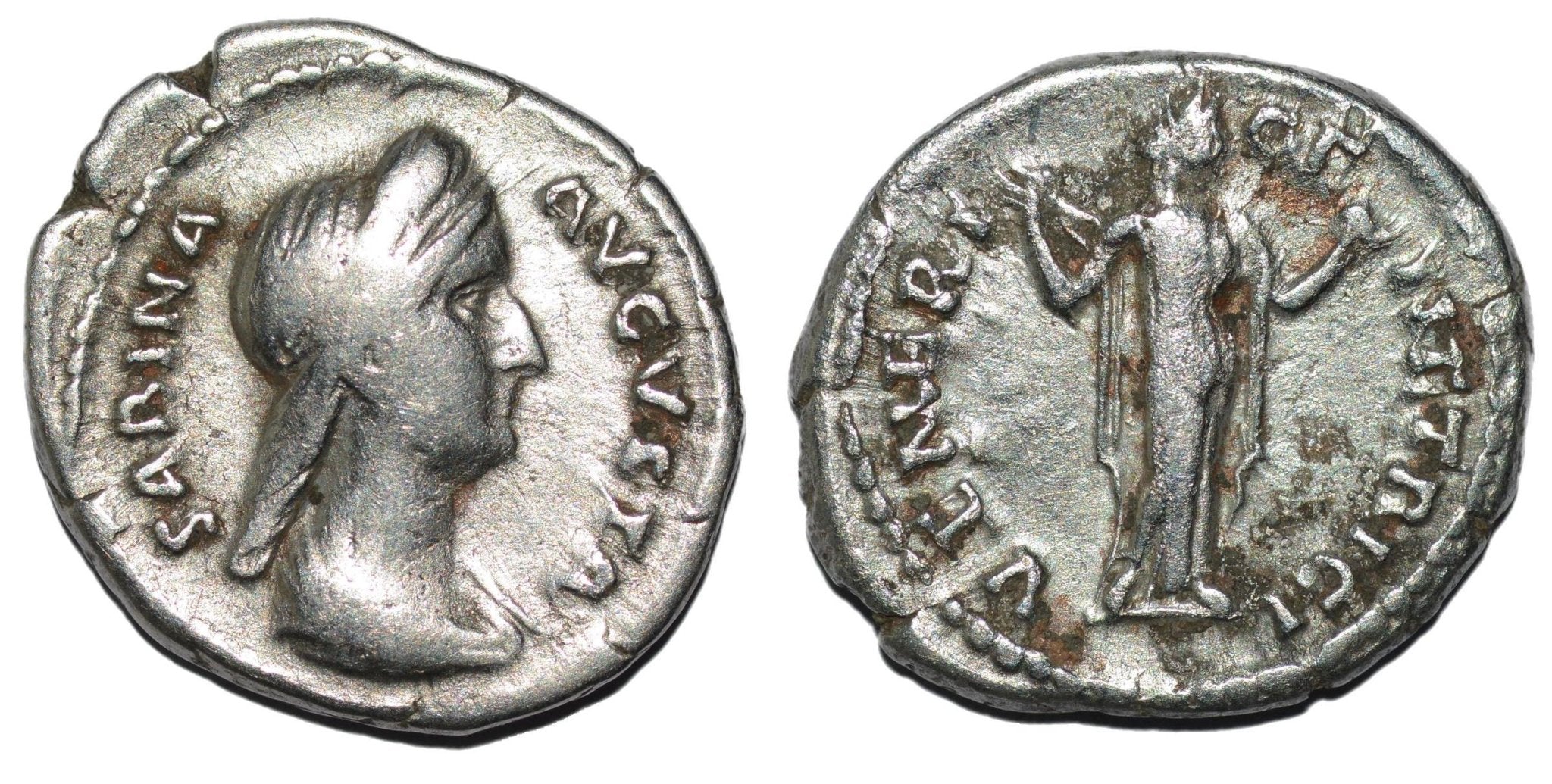 Sabina 117 - 136AD AR Denarius. Rome. Venus - Premium Ancient Coins - Denarius