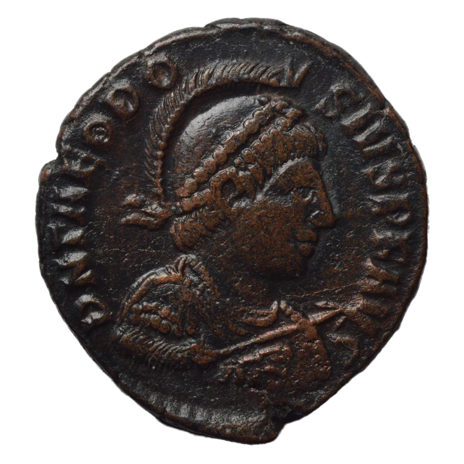 Theodosius I 379-395AD AE2 Follis. Gloria Romanorum - Premium Ancient Coins - follis