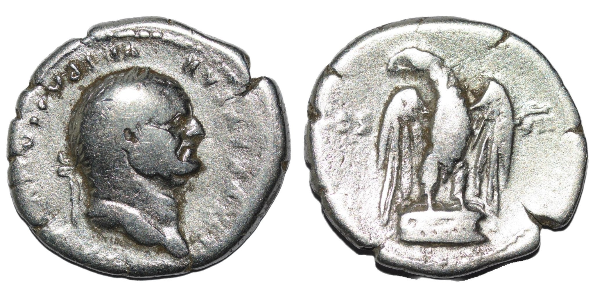 Vespasian 69 - 79AD AR Denarius. Rome. Eagle - Premium Ancient Coins - Denarius