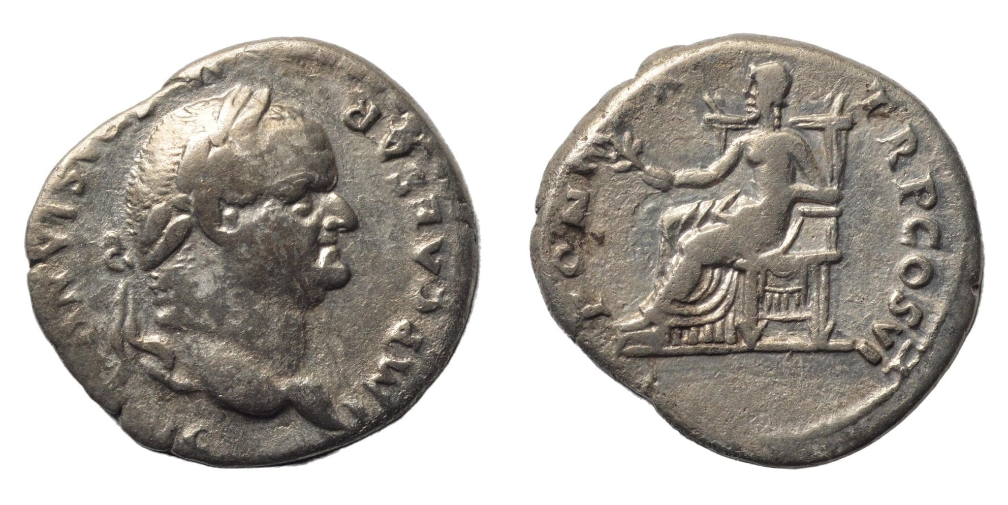Vespasian 69-79AD AR Denarius. Rome. Pax - Premium Ancient Coins - denarius