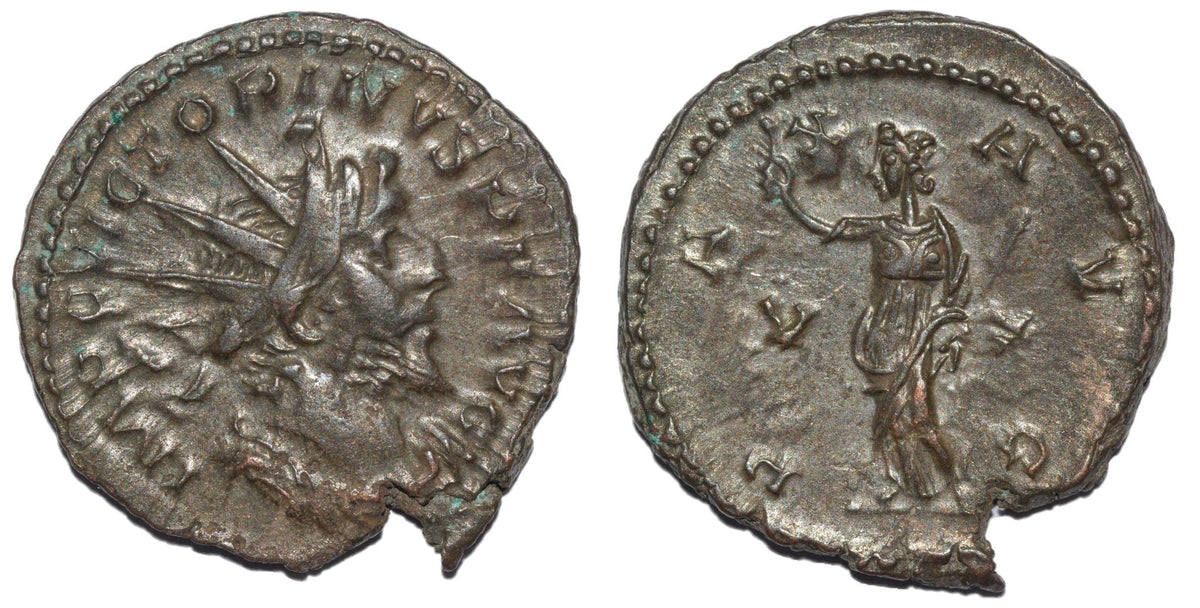 Victorinus Victorinus 268-271AD AE Antoninianus. Pietas