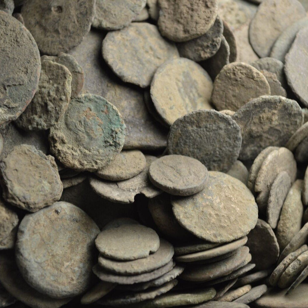10 Uncleaned Ancient ROMAN BRONZE COINS. Lower Quality - Genuine! 1600