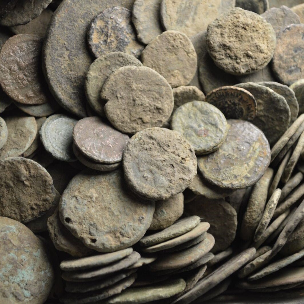 10 Uncleaned Ancient ROMAN BRONZE COINS. Lower Quality - Genuine! 1600+ YEARS OLD - Premium Ancient Coins - Lot