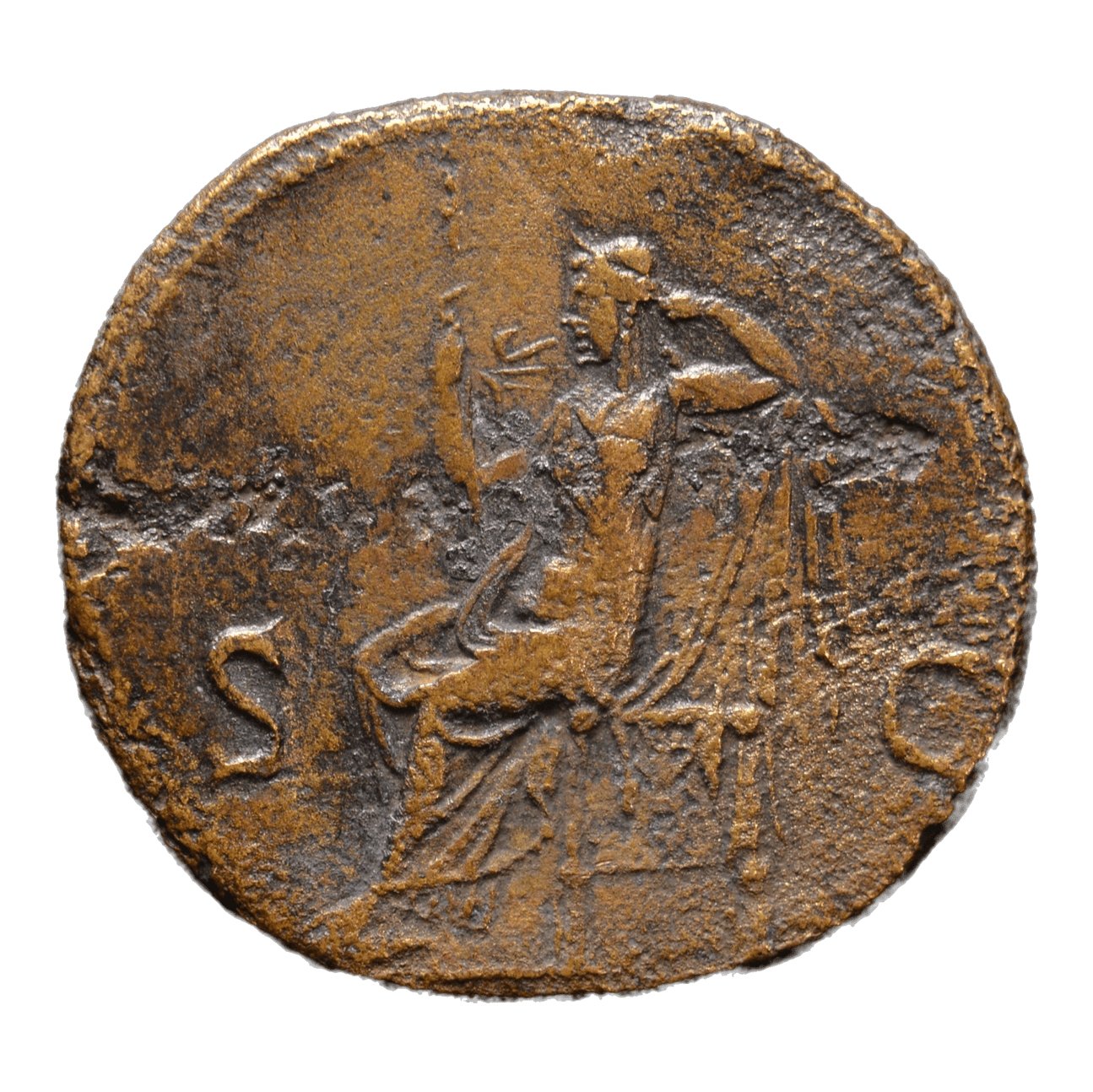 Antoninus Pius 138-161AD AE Sestertius - Ops Seated - Premium Ancient Coins - Sestertius