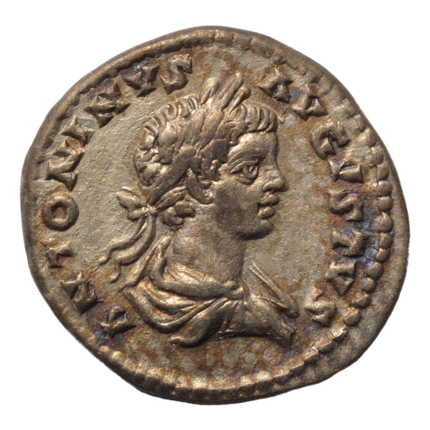 Caracalla 198-217AD AR Denarius. Laodicea. Captives - Premium Ancient Coins - denarius