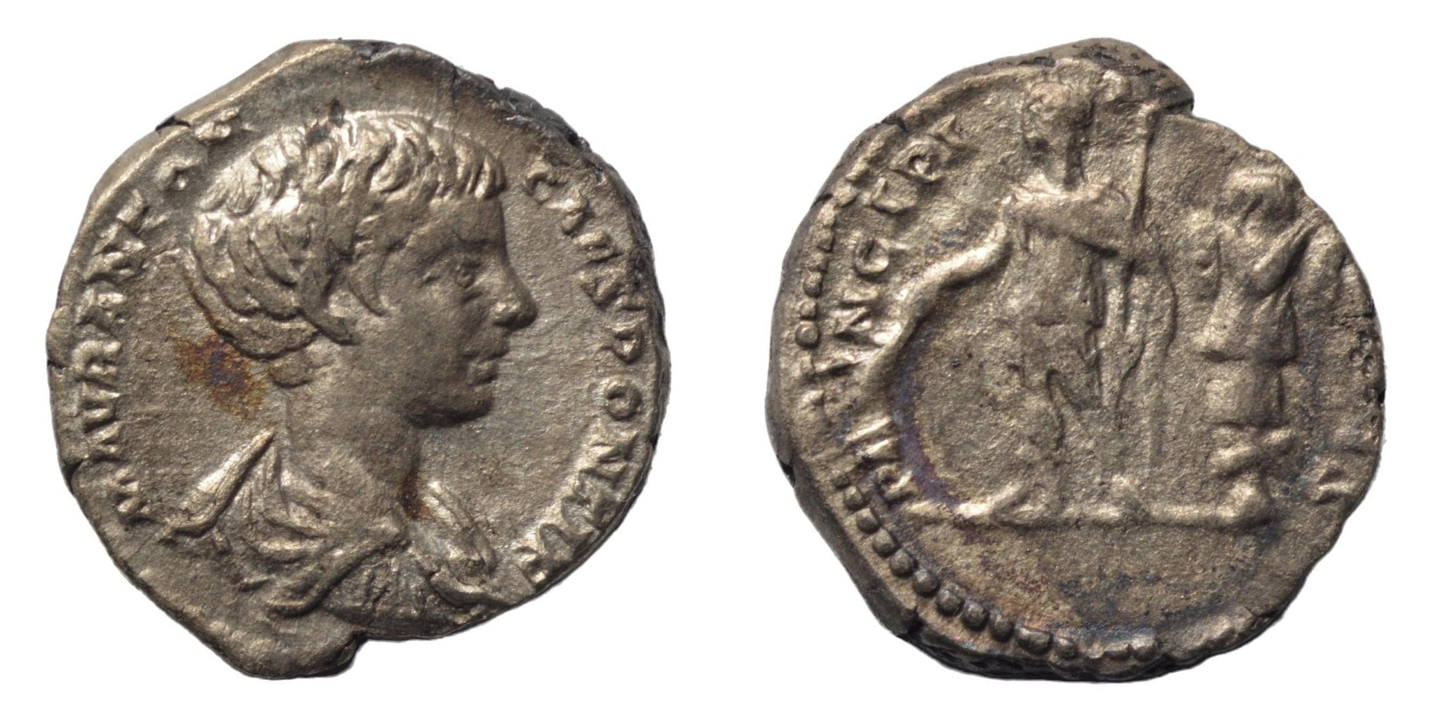 Caracalla 198-217AD AR Denarius Rome. Military Attire - Premium Ancient Coins - denarius