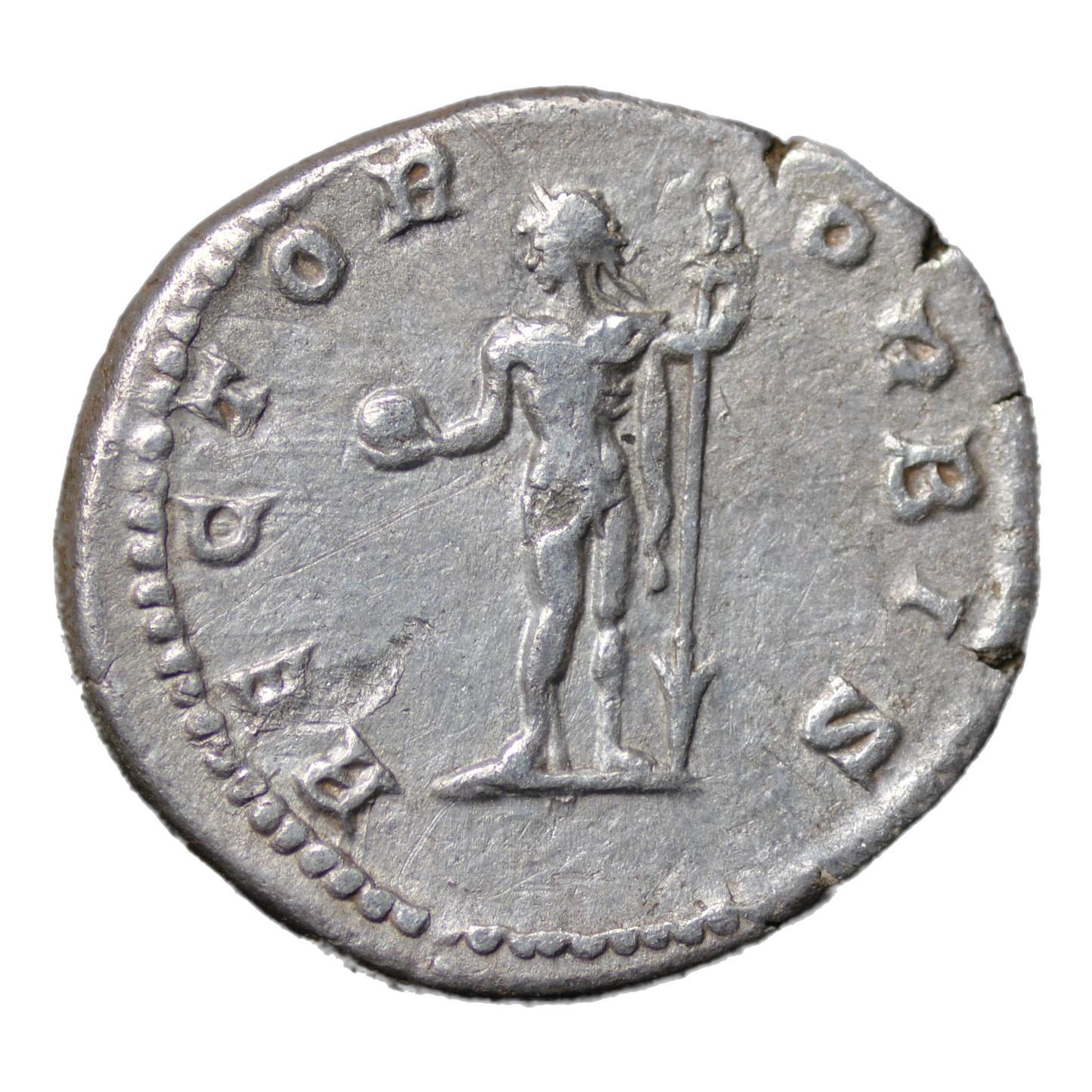 Caracalla 198-217AD AR Denarius Rome. Rector Orbis - Premium Ancient Coins - denarius