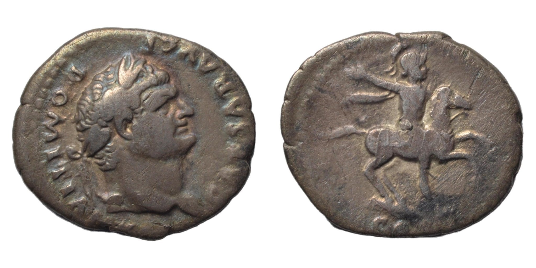 Domitian 81-96AD AR Denarius. Rome. Horseman - Premium Ancient Coins - denarius