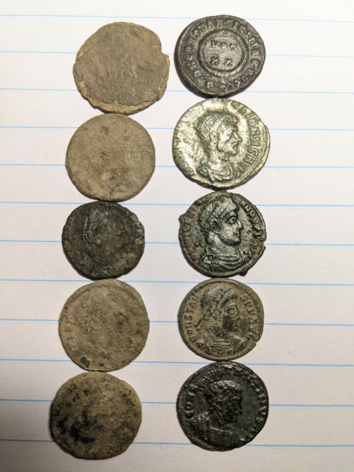GENUINE UNCLEANED ANCIENT ROMAN COINS. GOOD QUALITY. Silver coins Included! - Premium Ancient Coins - Lot