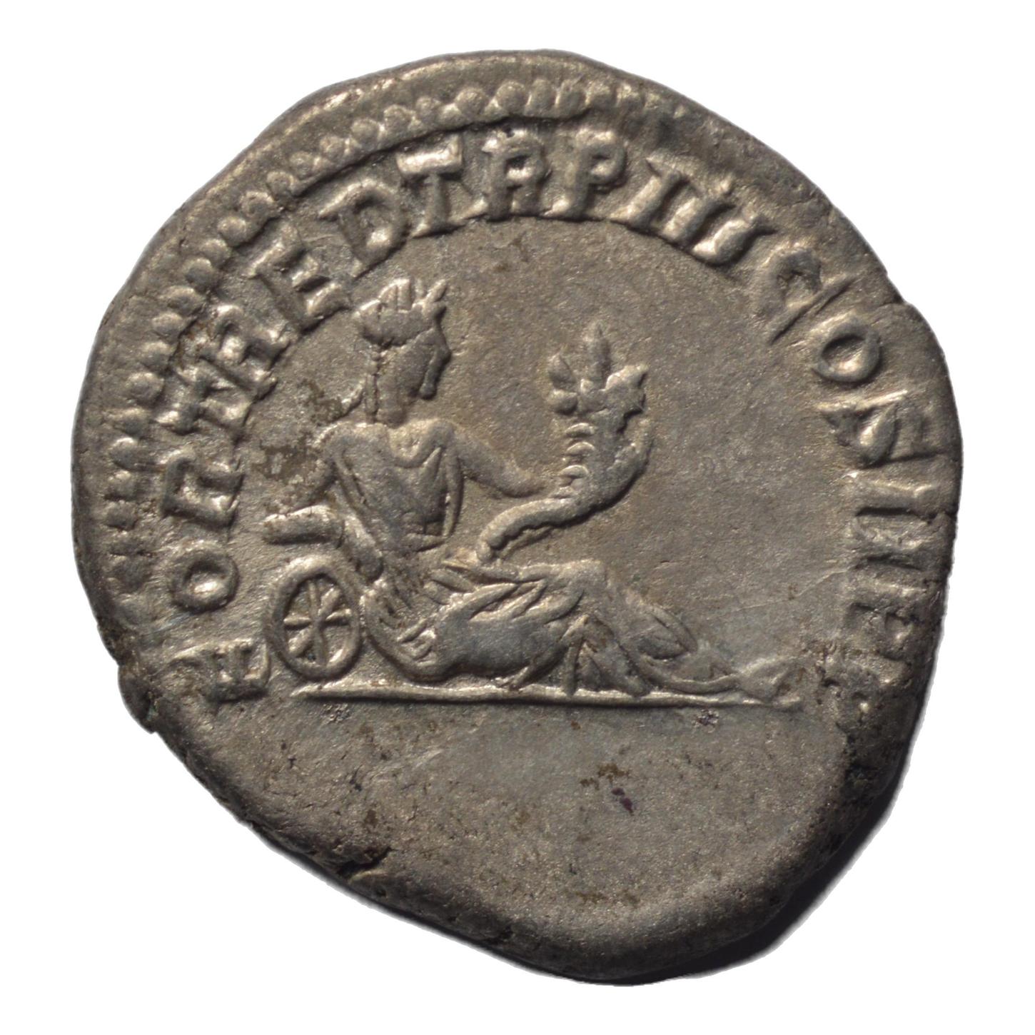 Geta 209-211AD AR Denarius Rome. Fortuna - Premium Ancient Coins - denarius