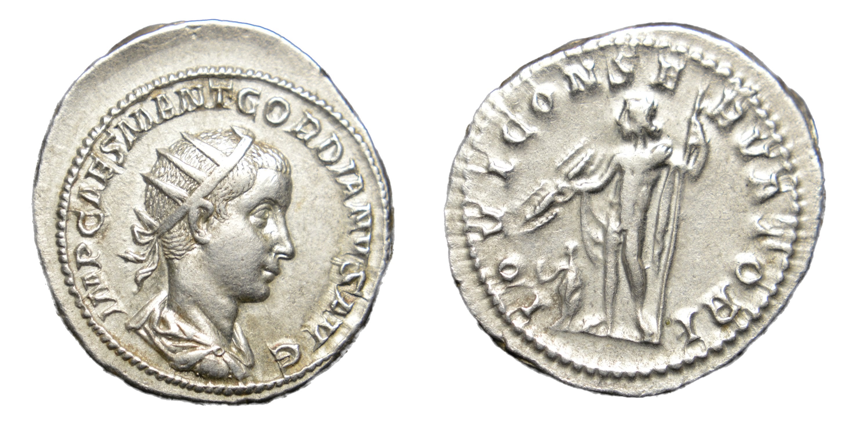 Gordian III 238-244AD AR Antoninianus Rome Mint - CONSERVATORI