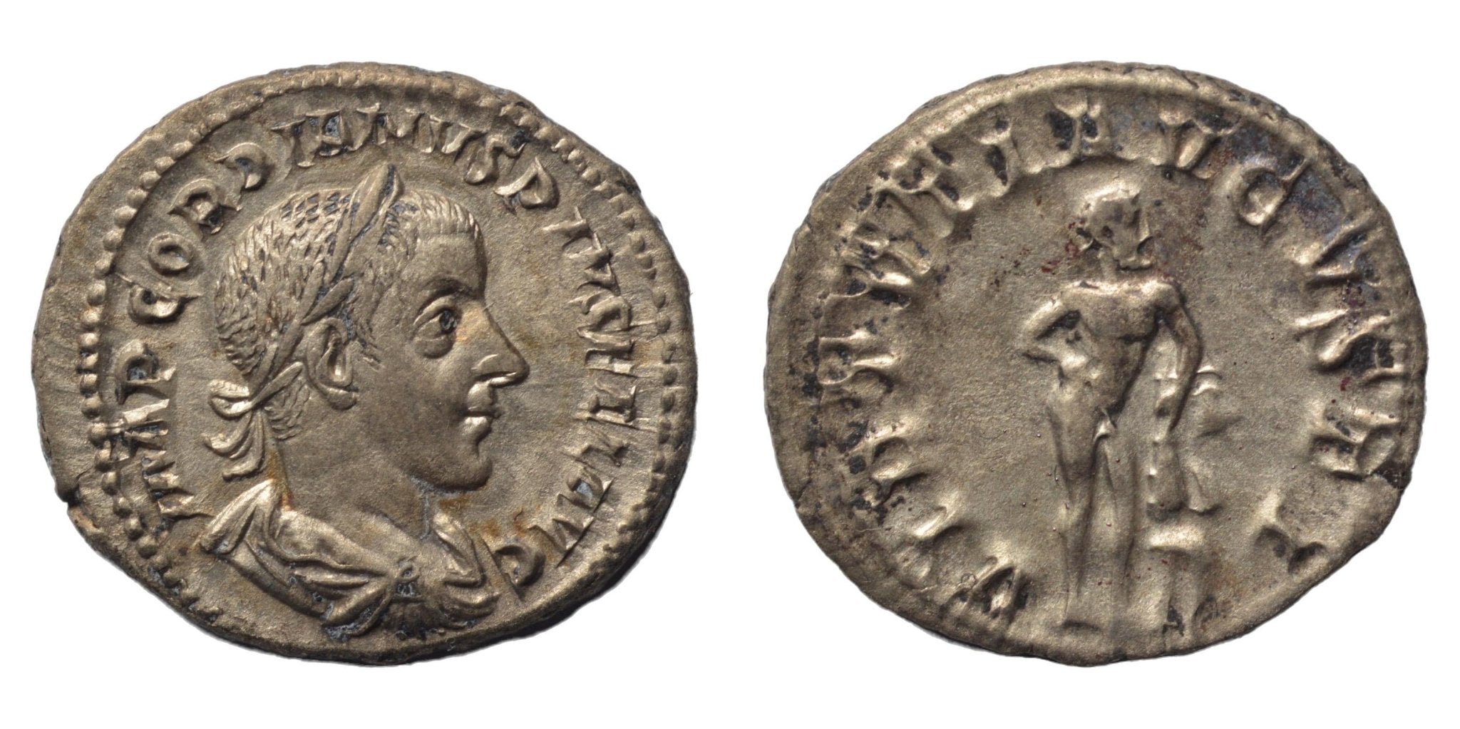 Gordian III 238-244AD AR Denarius Rome. Hercules