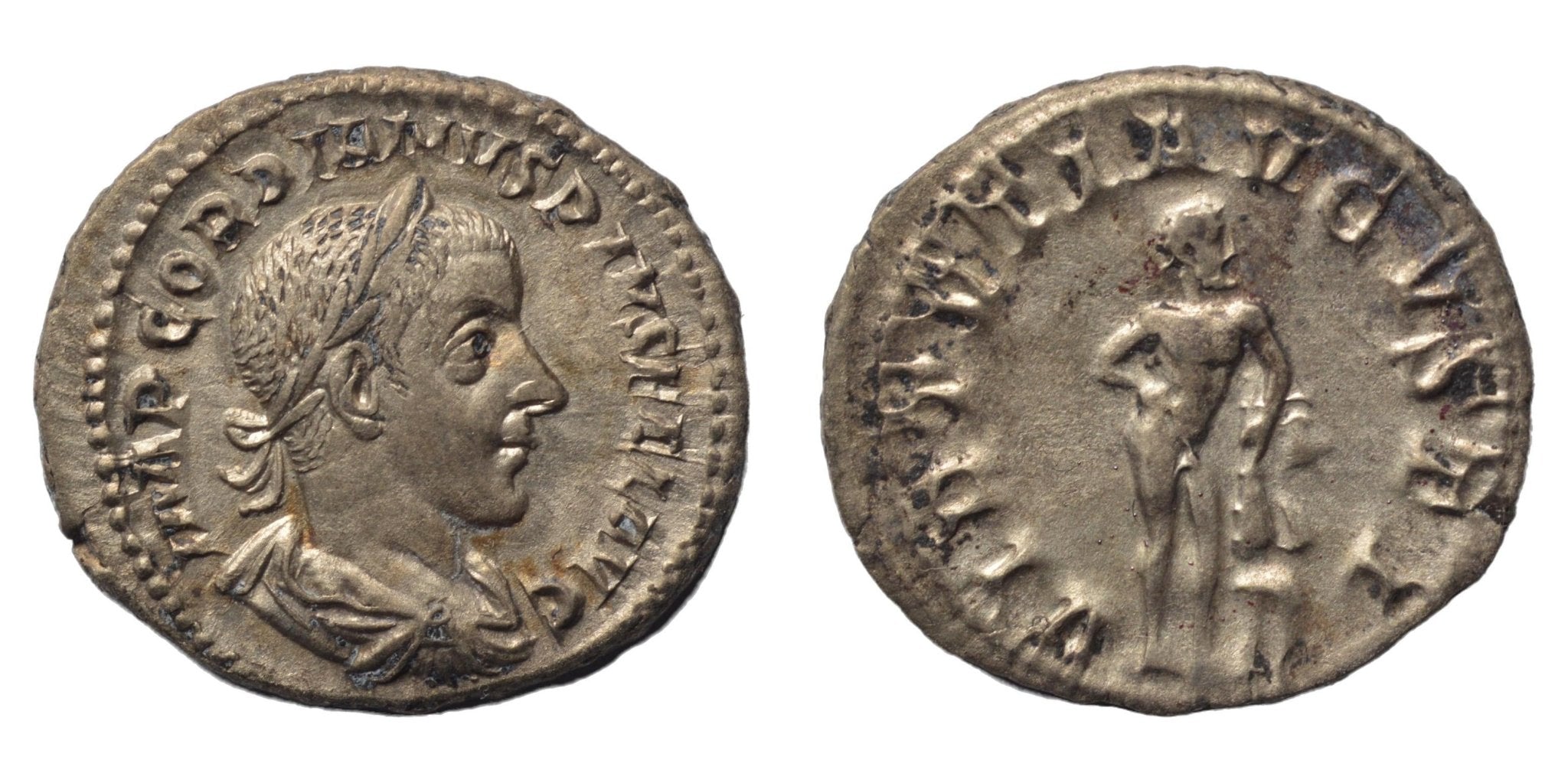 Gordian III 238-244AD AR Denarius Rome. Hercules - Premium Ancient Coins - denarius