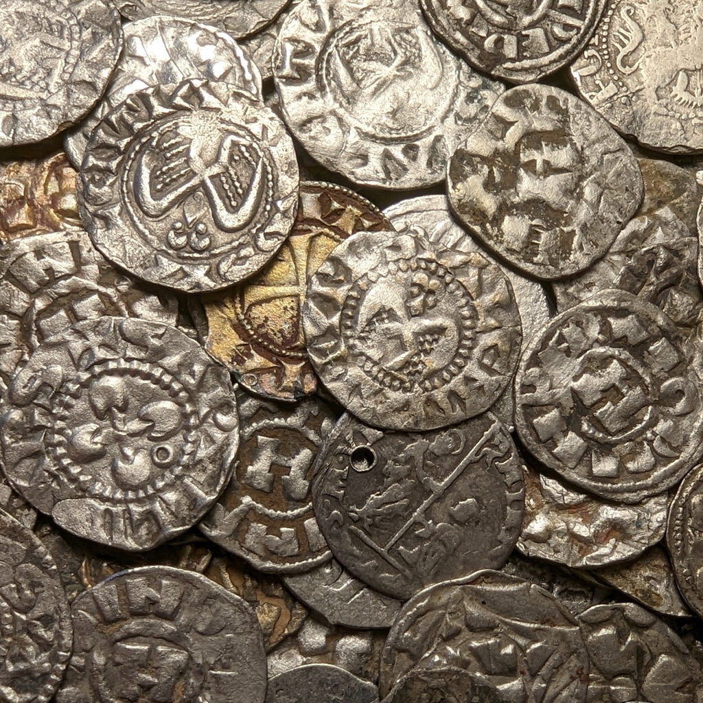 Rusty Coin Medieval Italy, Crusaders. 3 x Medieval Silver Coins. ~900-1200AD Lucca & Venic