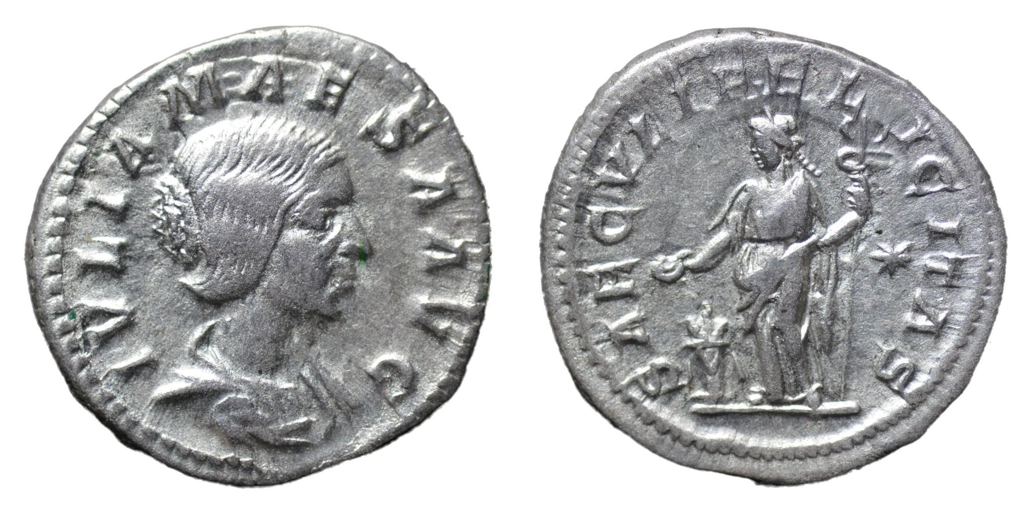 Julia Maesa 218-222AD AR Denarius Rome. Felicitas - Premium Ancient Coins - denarius