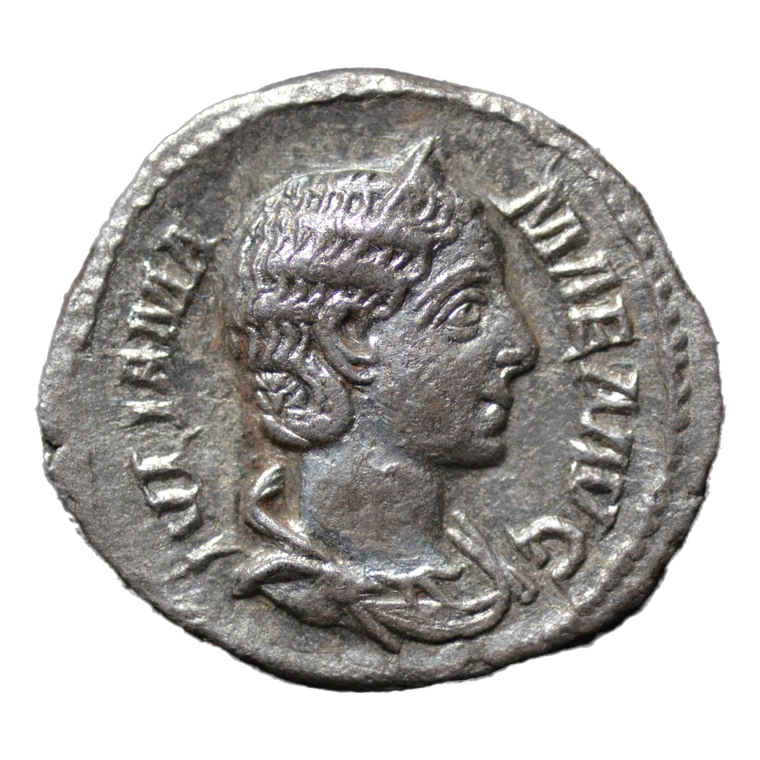 Julia Mamaea 225-235AD AR Denarius Rome. Vesta - Premium Ancient Coins - denarius