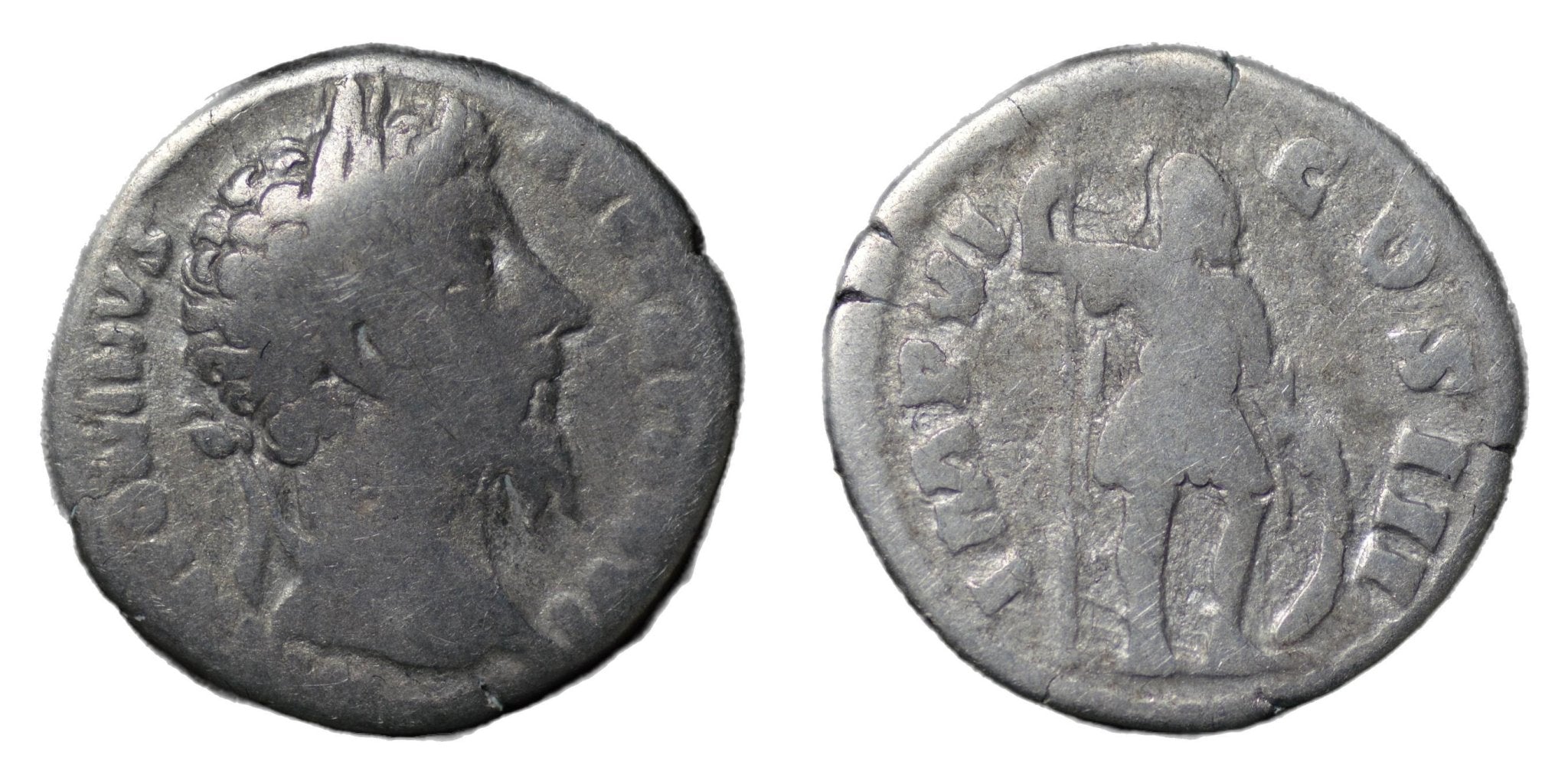 Marcus Aurelius 161-180AD AR Denarius Rome. Mars - Premium Ancient Coins - denarius